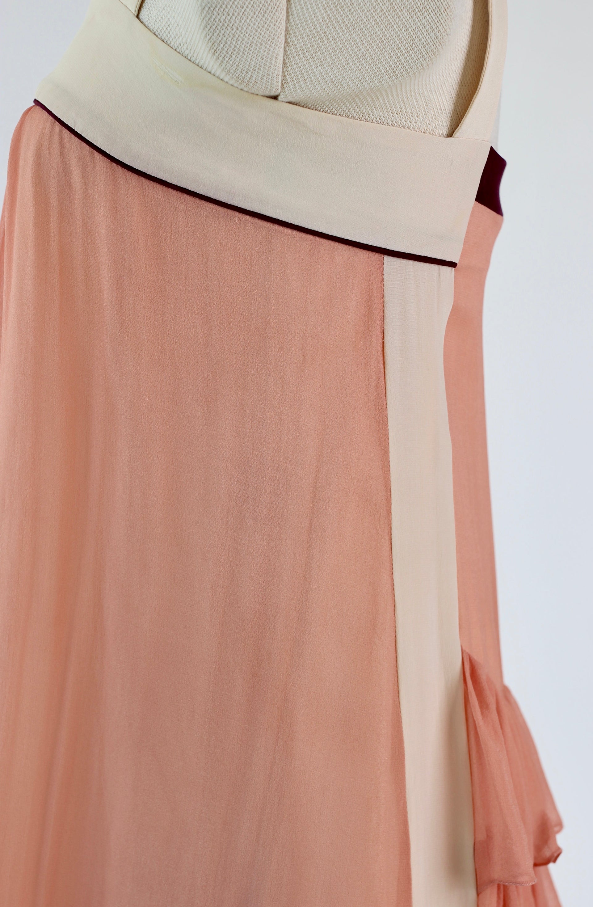 Pale Pink Silk Chiffon Dress - 1920s Inspired // Size S/M