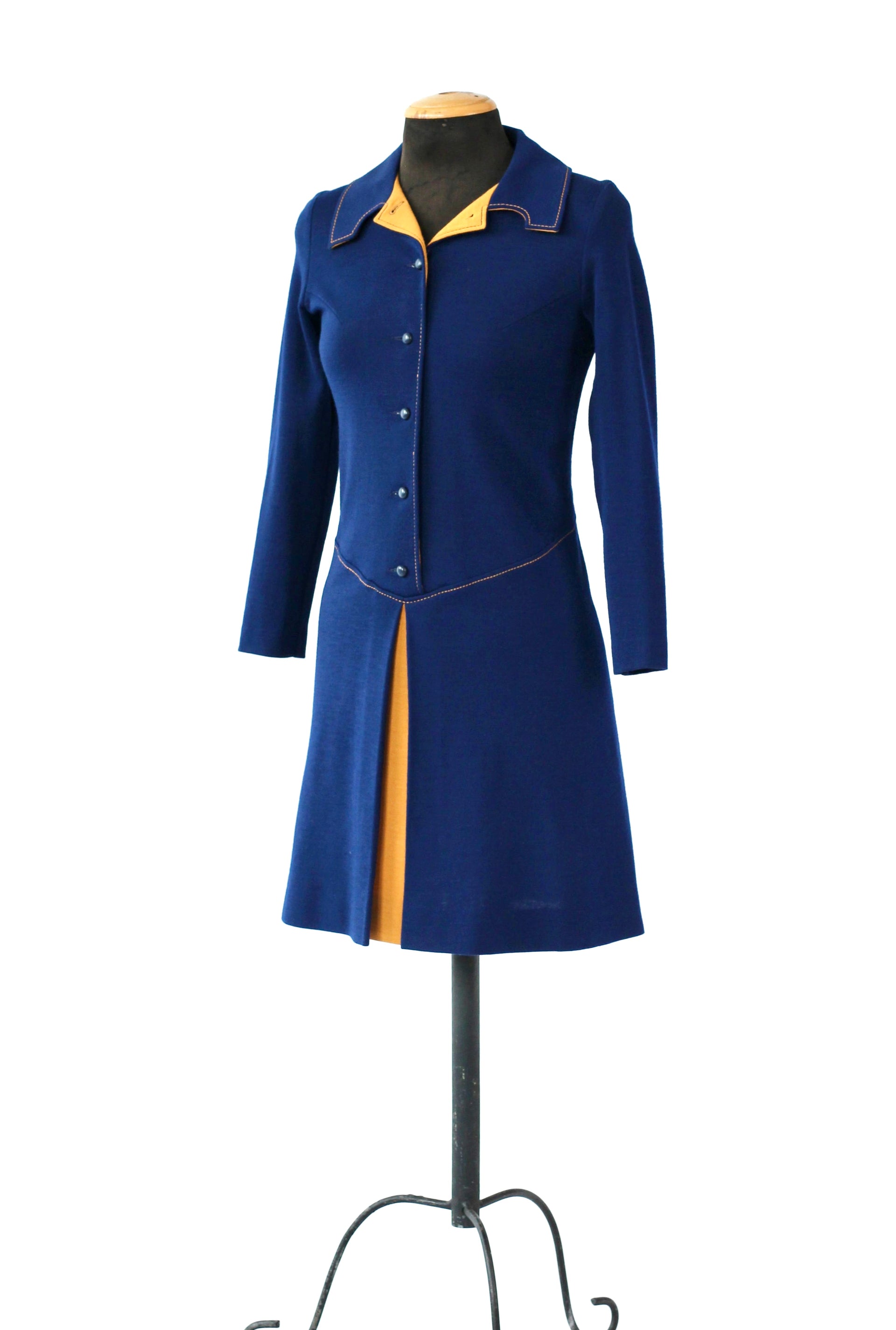 1960s Vintage Wool Mod Dress//Size M