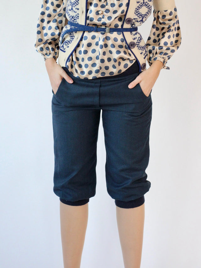 Y2K Vintage Bellow Knee Wool Pants//Danish Design //Size S/M