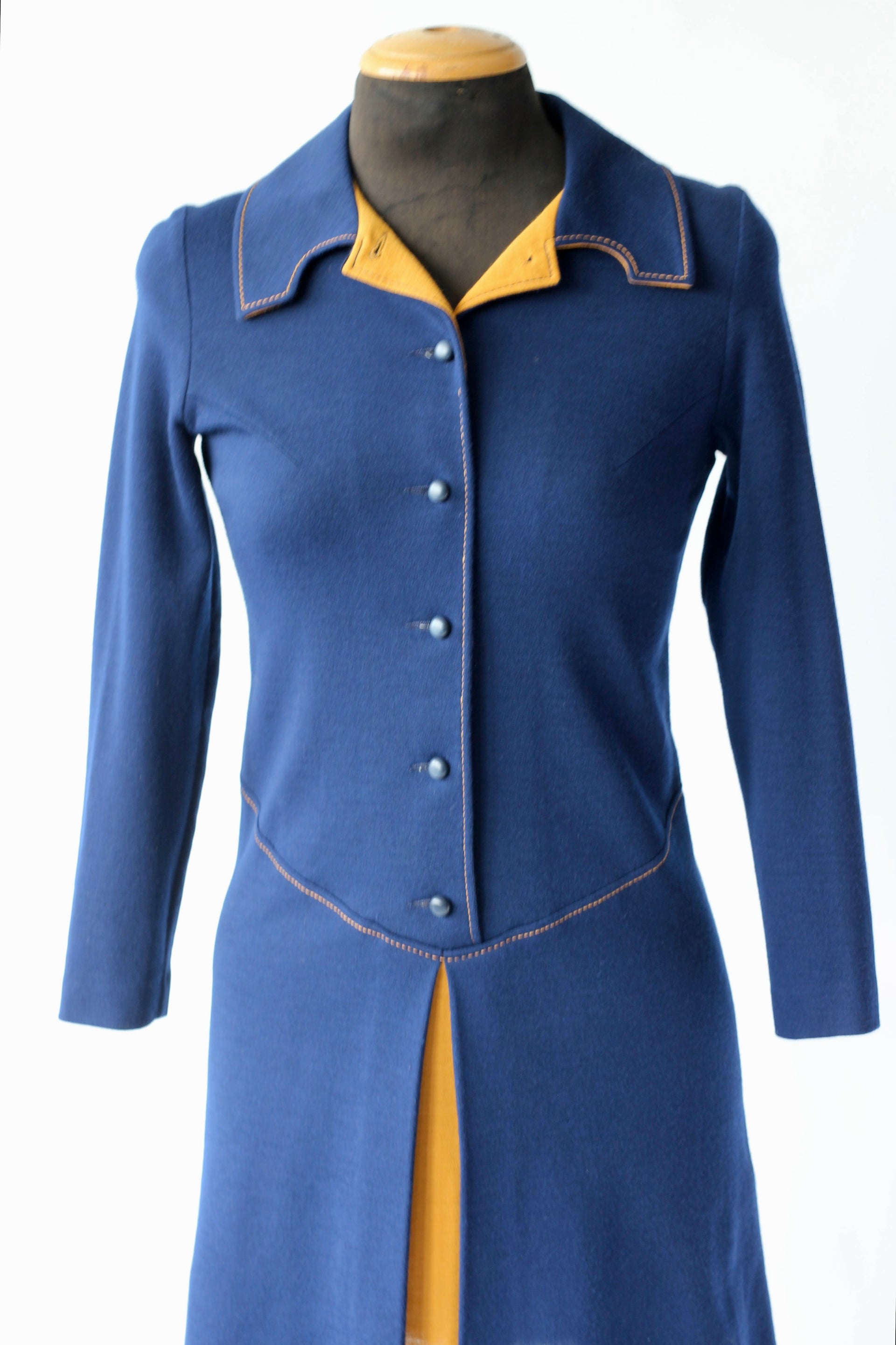 1960s Vintage Wool Mod Dress//Size M