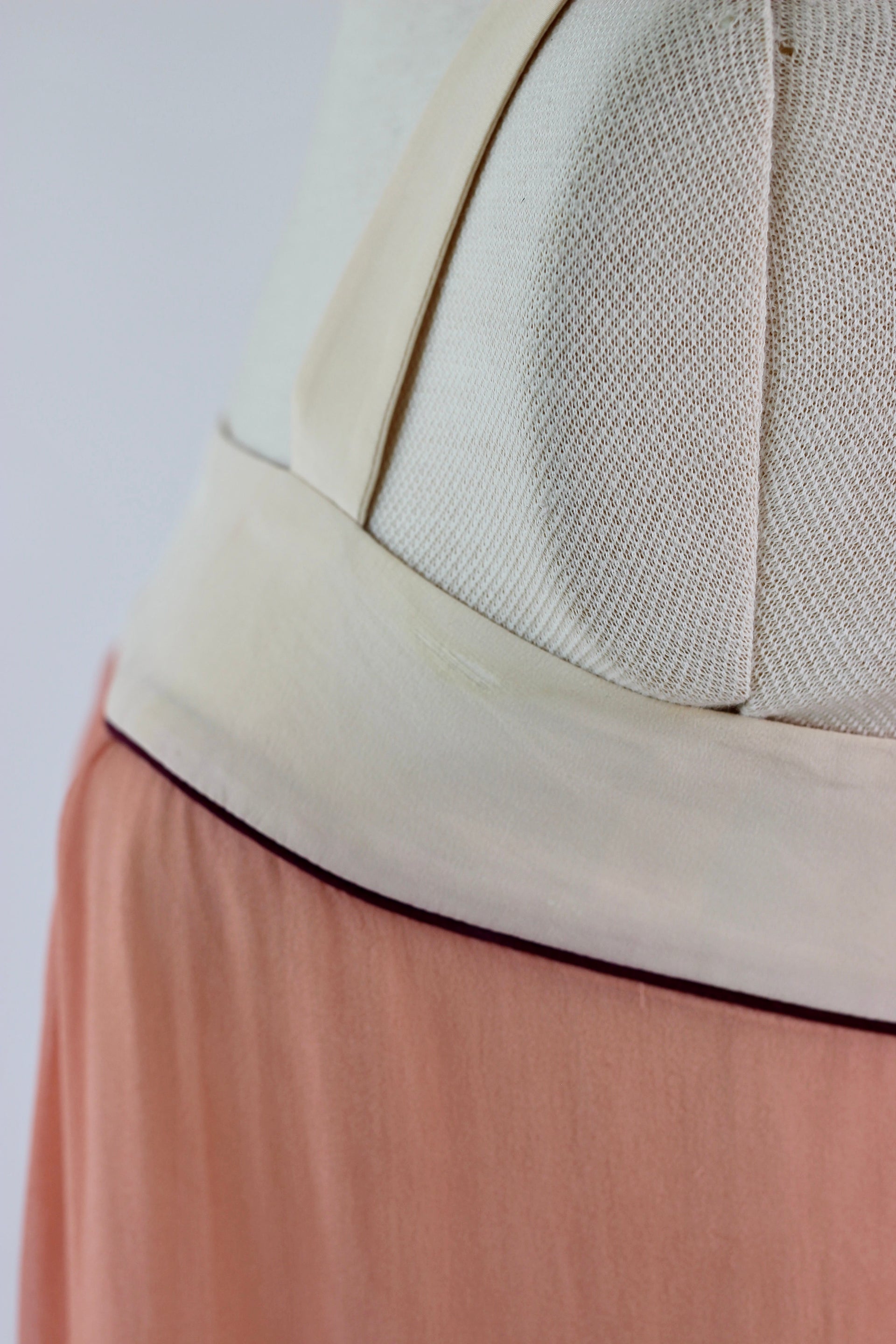 Pale Pink Silk Chiffon Dress - 1920s Inspired // Size S/M