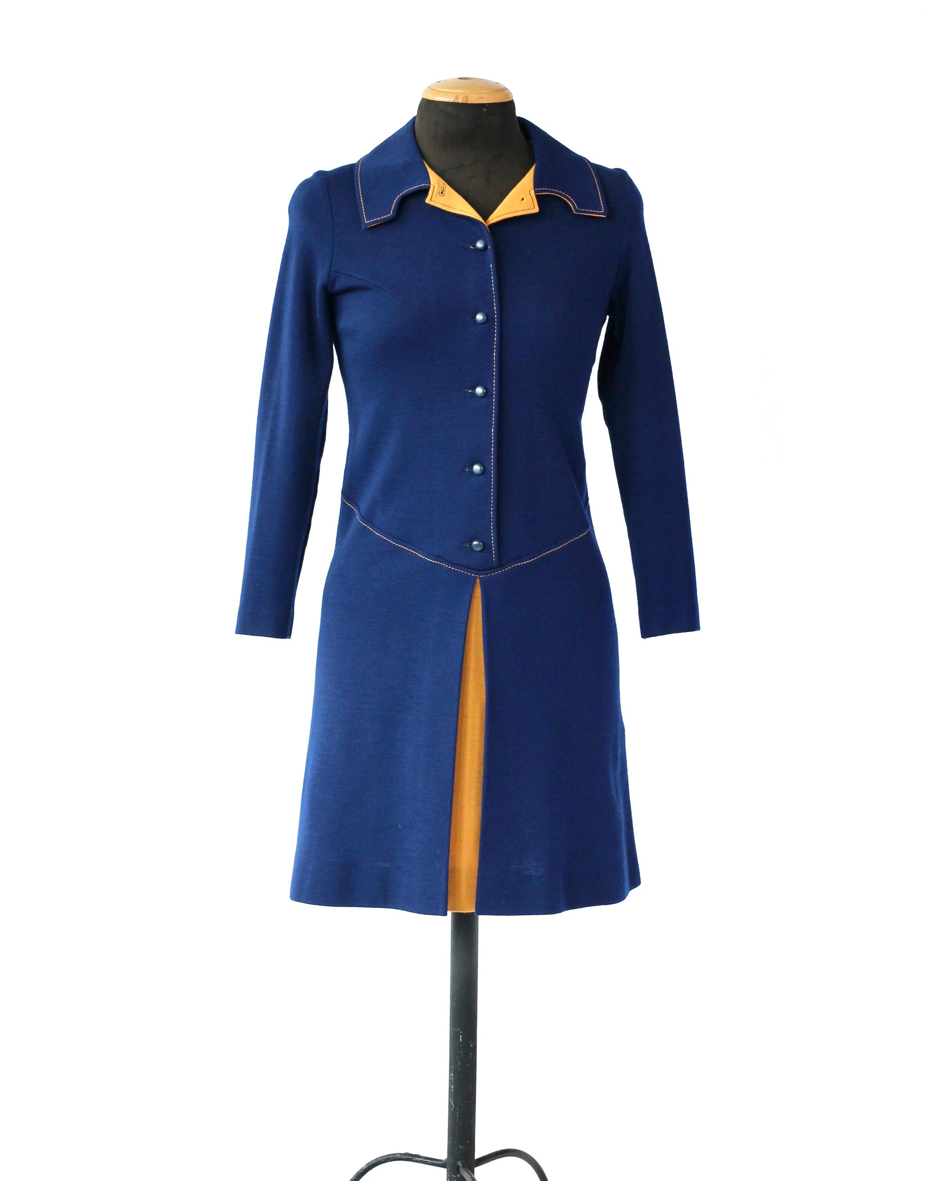 1960s Vintage Wool Mod Dress//Size M