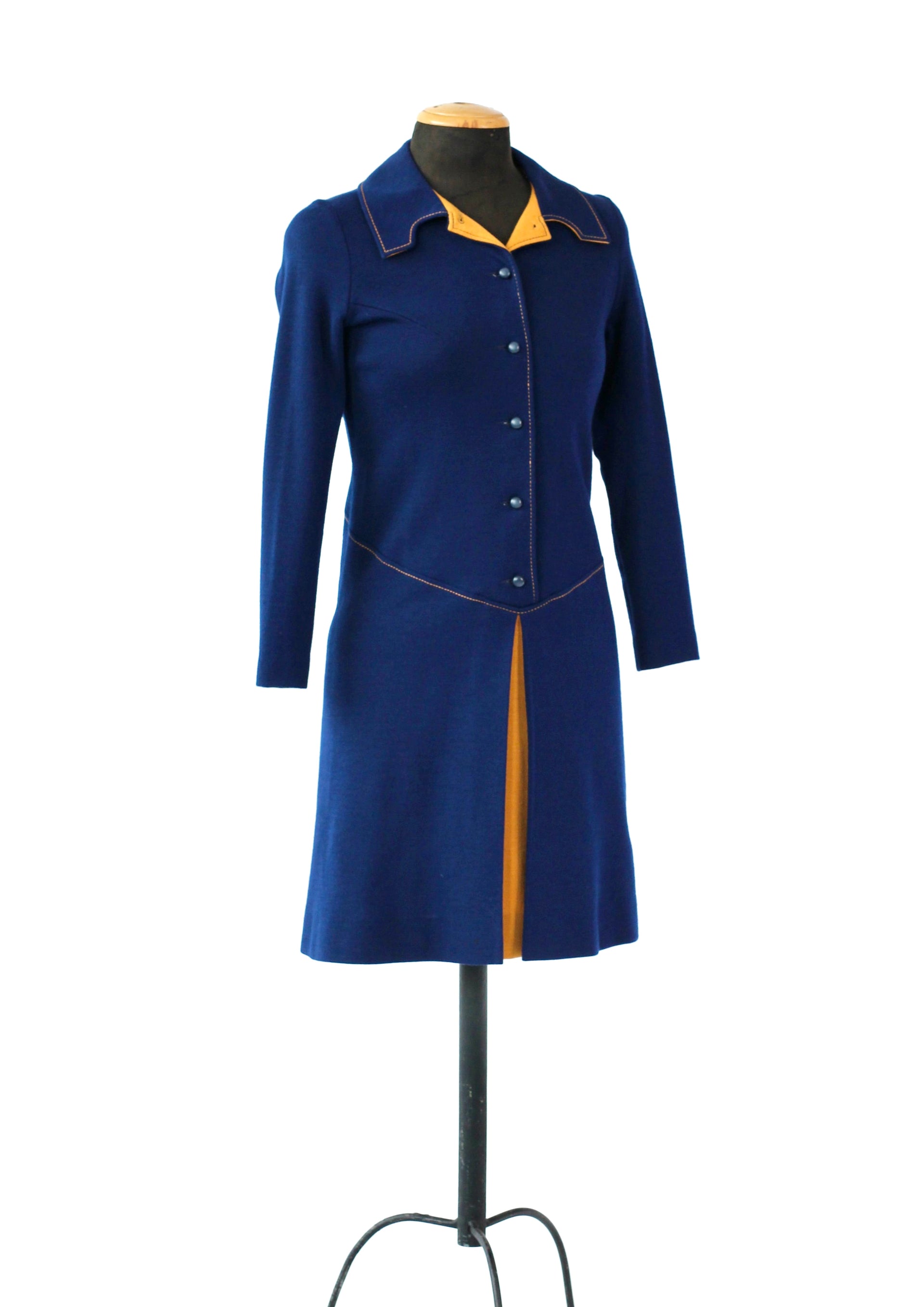 1960s Vintage Wool Mod Dress//Size M