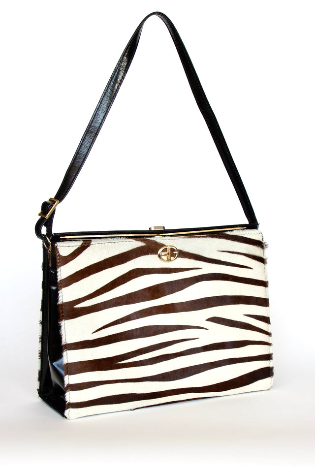 1960s 1970s Vintage Leather Shoulder Bag//Danish Design