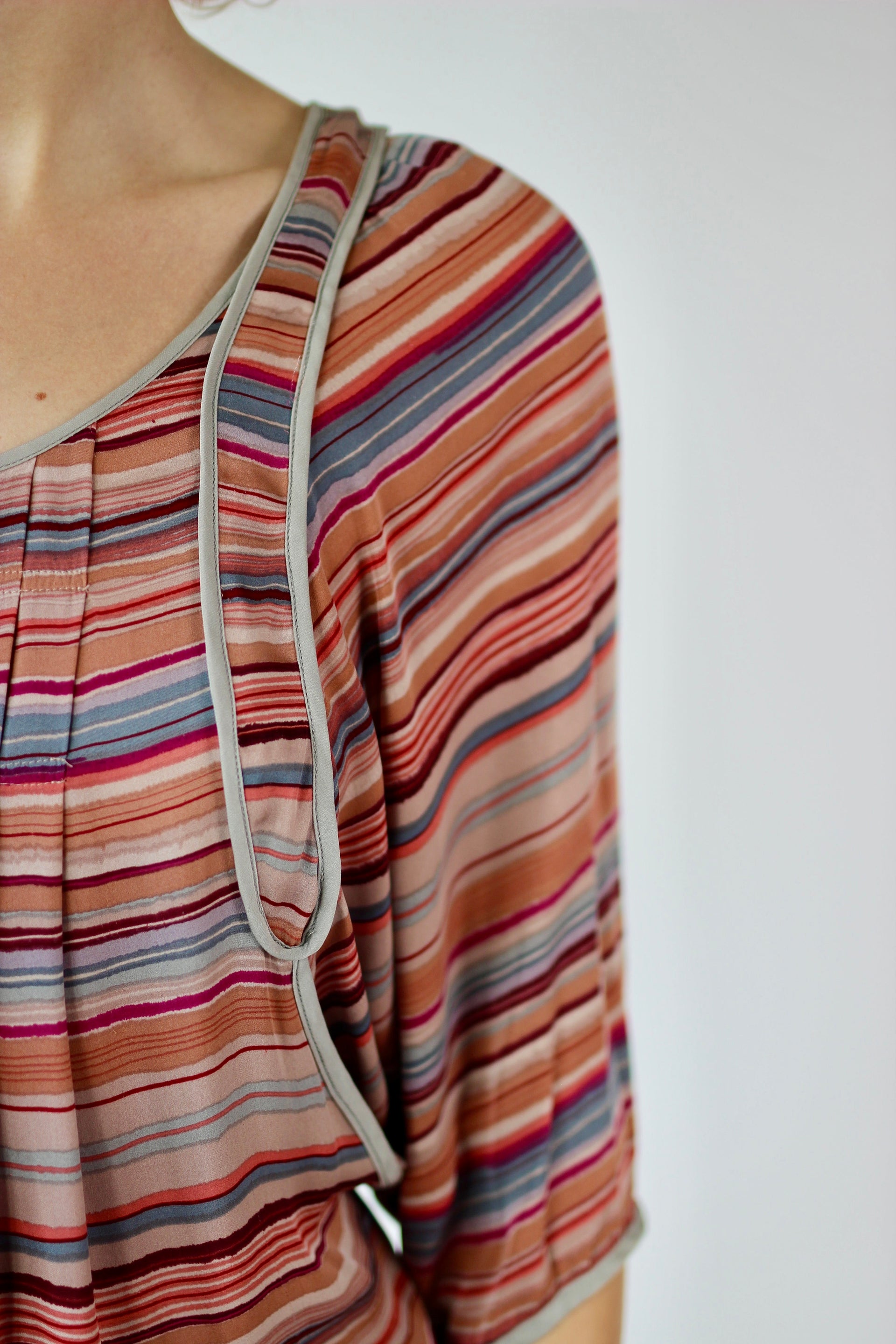 Y2K Vintage Multi Colored Mini Silk Dress//Danish Design//Size S