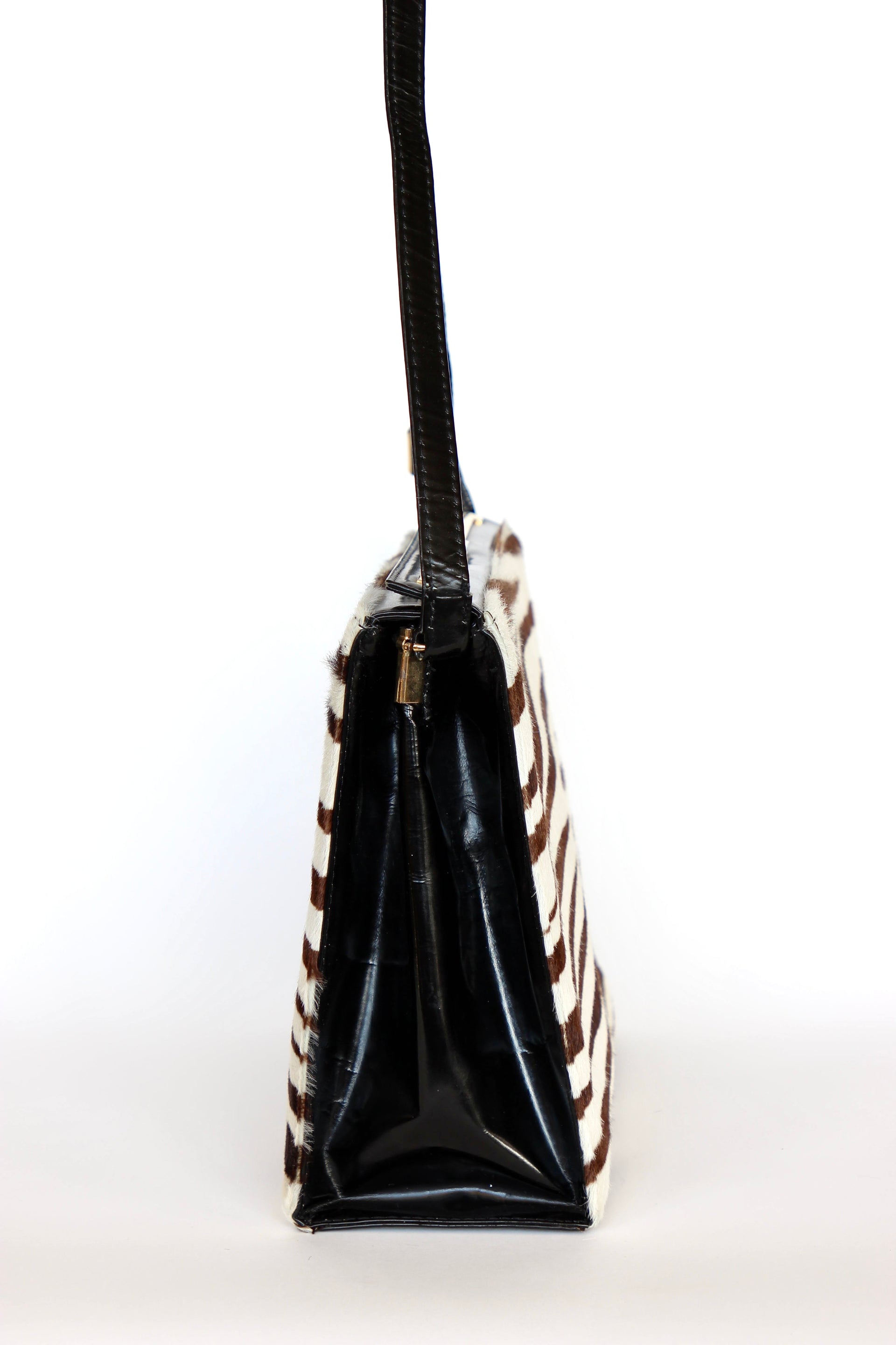 1960s 1970s Vintage Leather Shoulder Bag//Danish Design