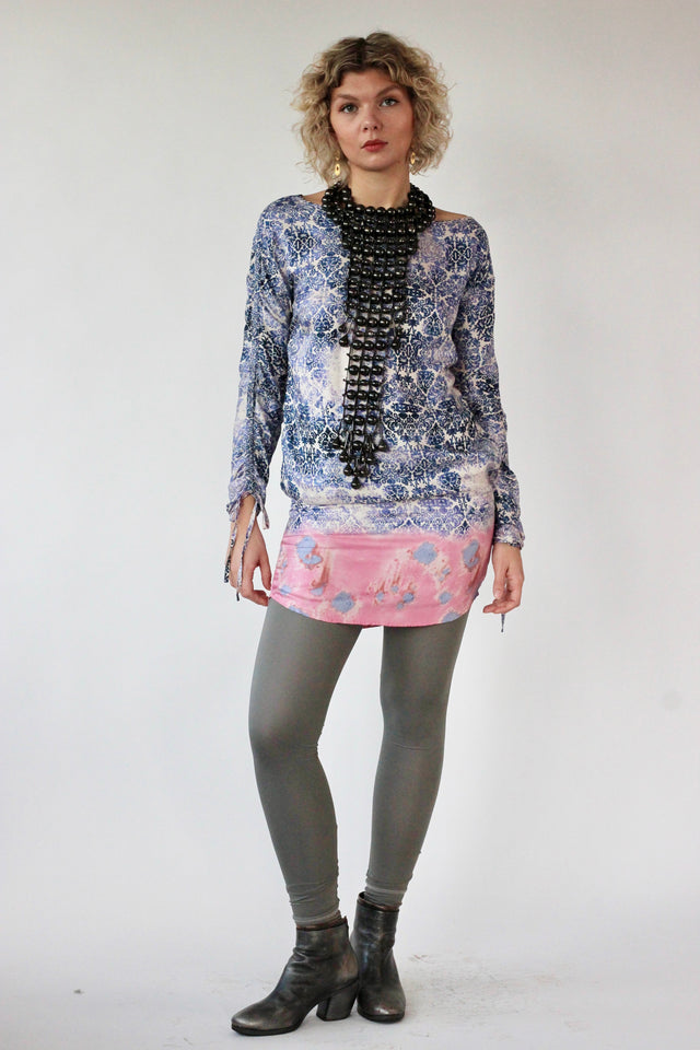 Vintage Mini Silk Dress//Danish Design//Size M/L