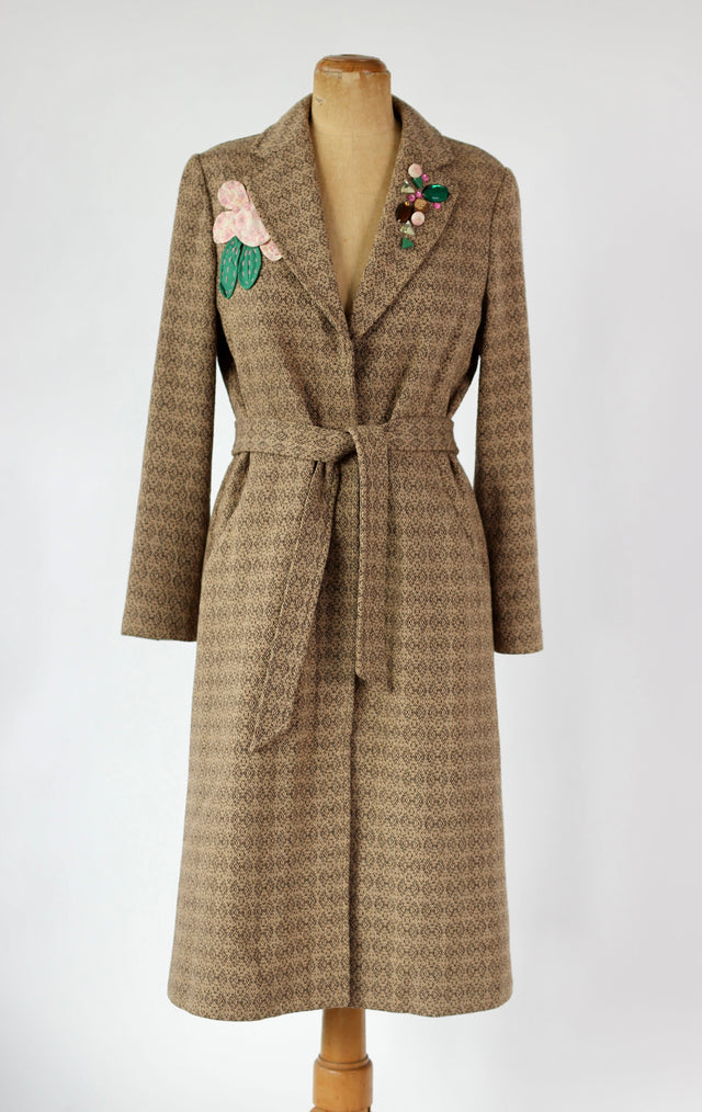 Vintage Slim Fit Wool Coat//Danish Design //Size M