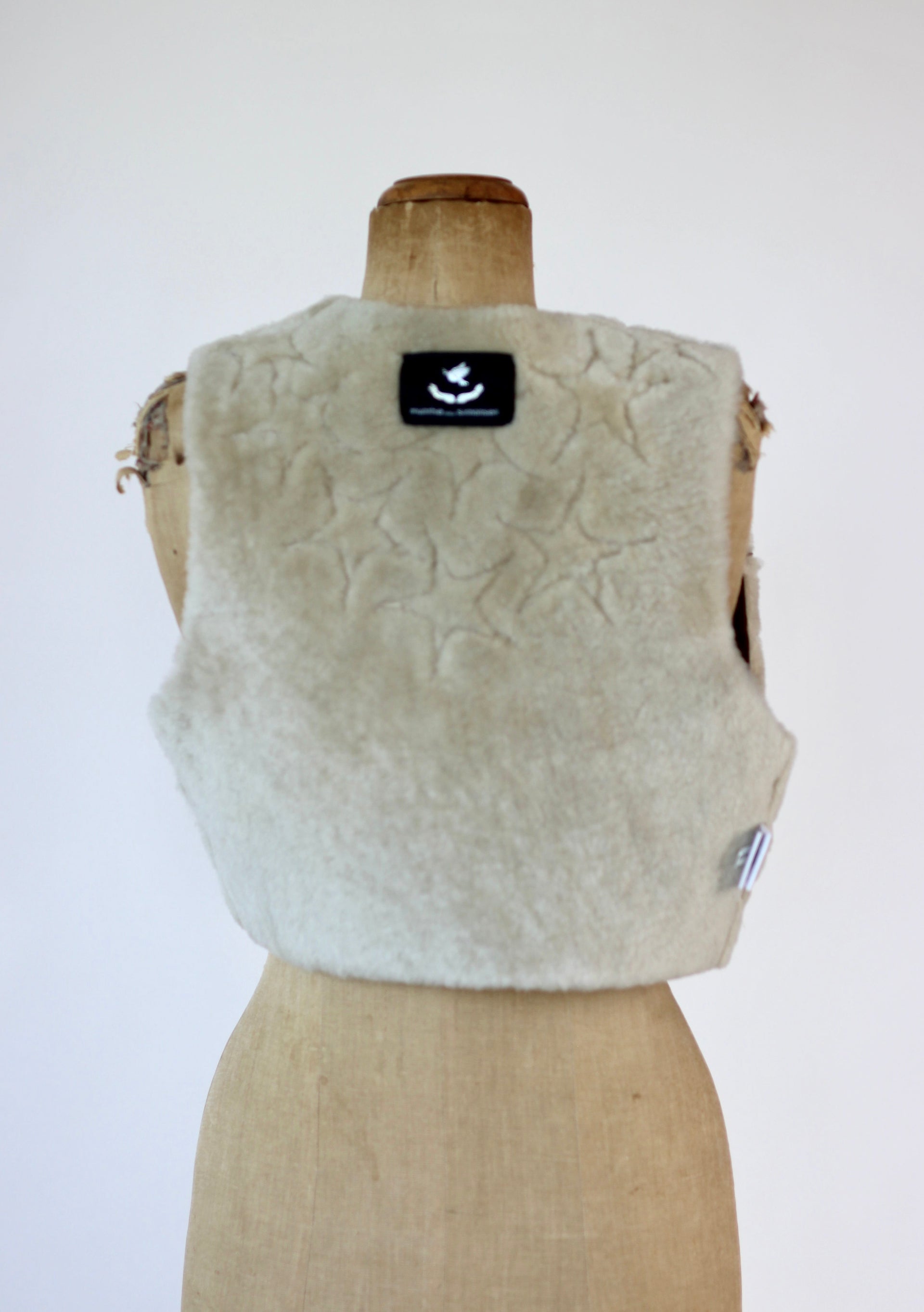 Y2K Vintage Brown Leather Vest with Star Applique //Size M