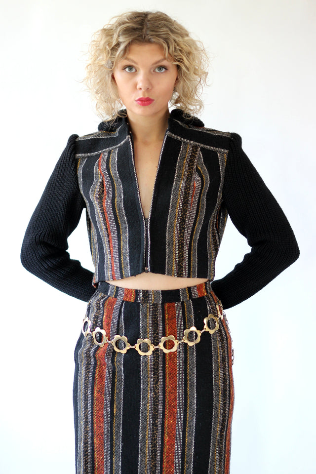 1960s Wool Skirt and Jacket Suit// Size XS/S/M
