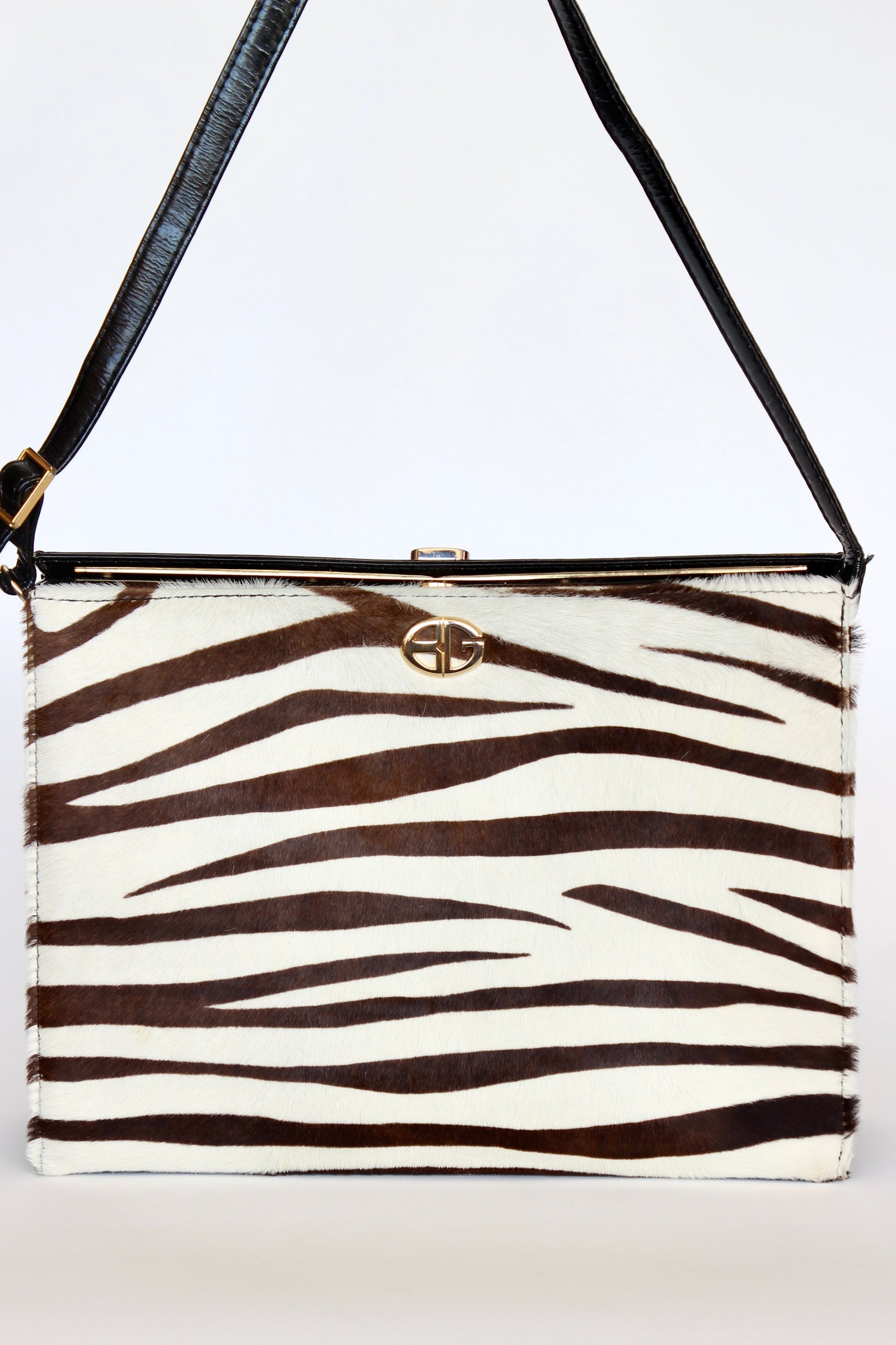 1960s 1970s Vintage Leather Shoulder Bag//Danish Design