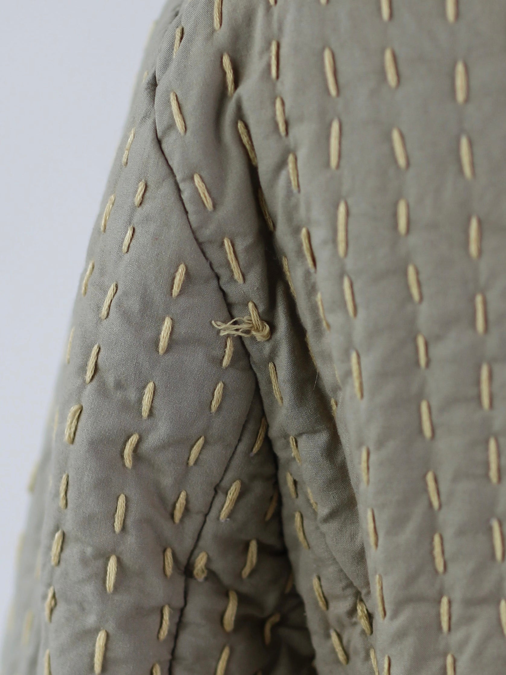 Y2K Quilted Camel/Grey Cotton Coat//Danish Design //Size M/L