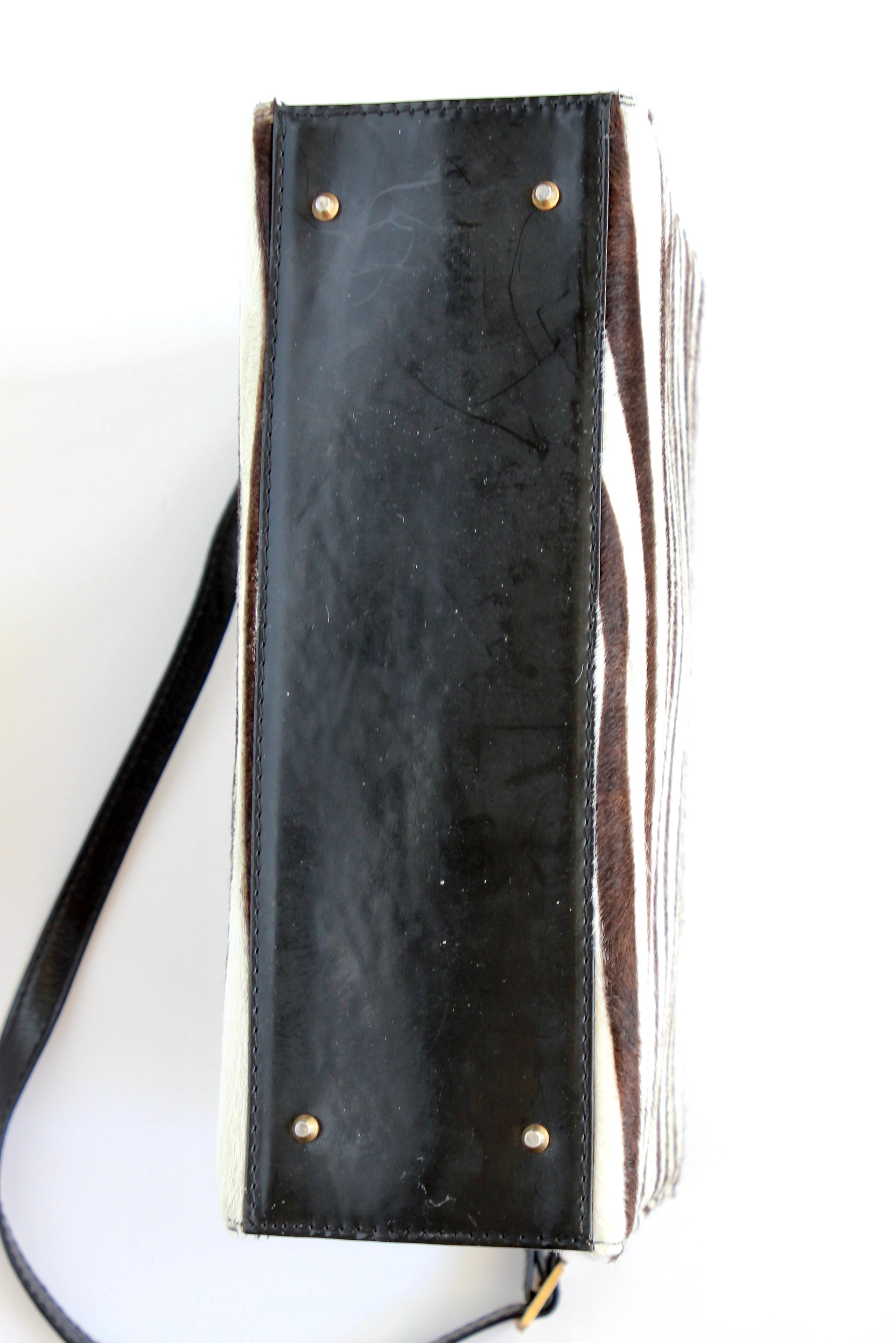 1960s 1970s Vintage Leather Shoulder Bag//Danish Design