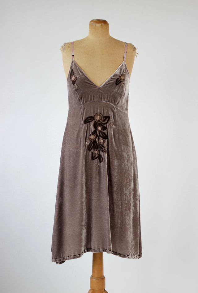 Y2K Vintage Velvet Dress//Danish Design//Size M