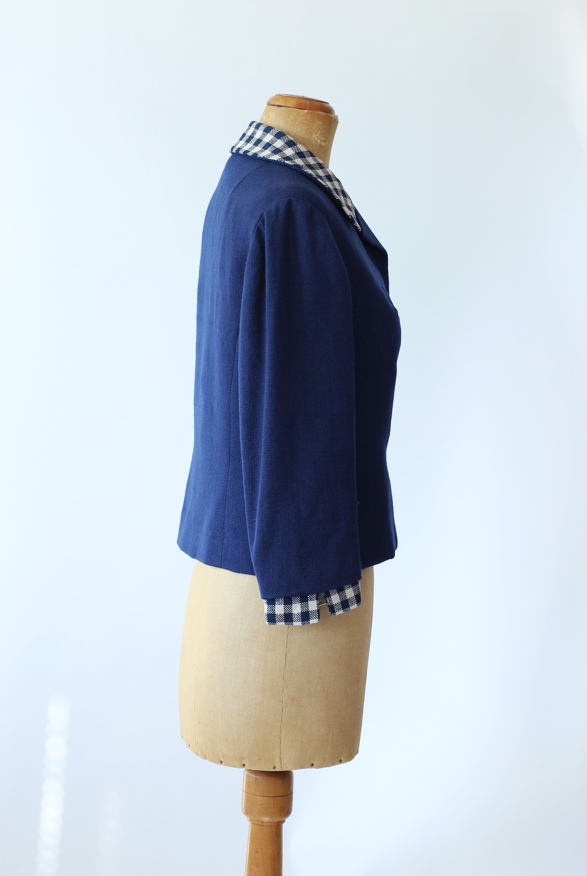 1950s Blue Short Couturier Blazer/Jacket//Size M