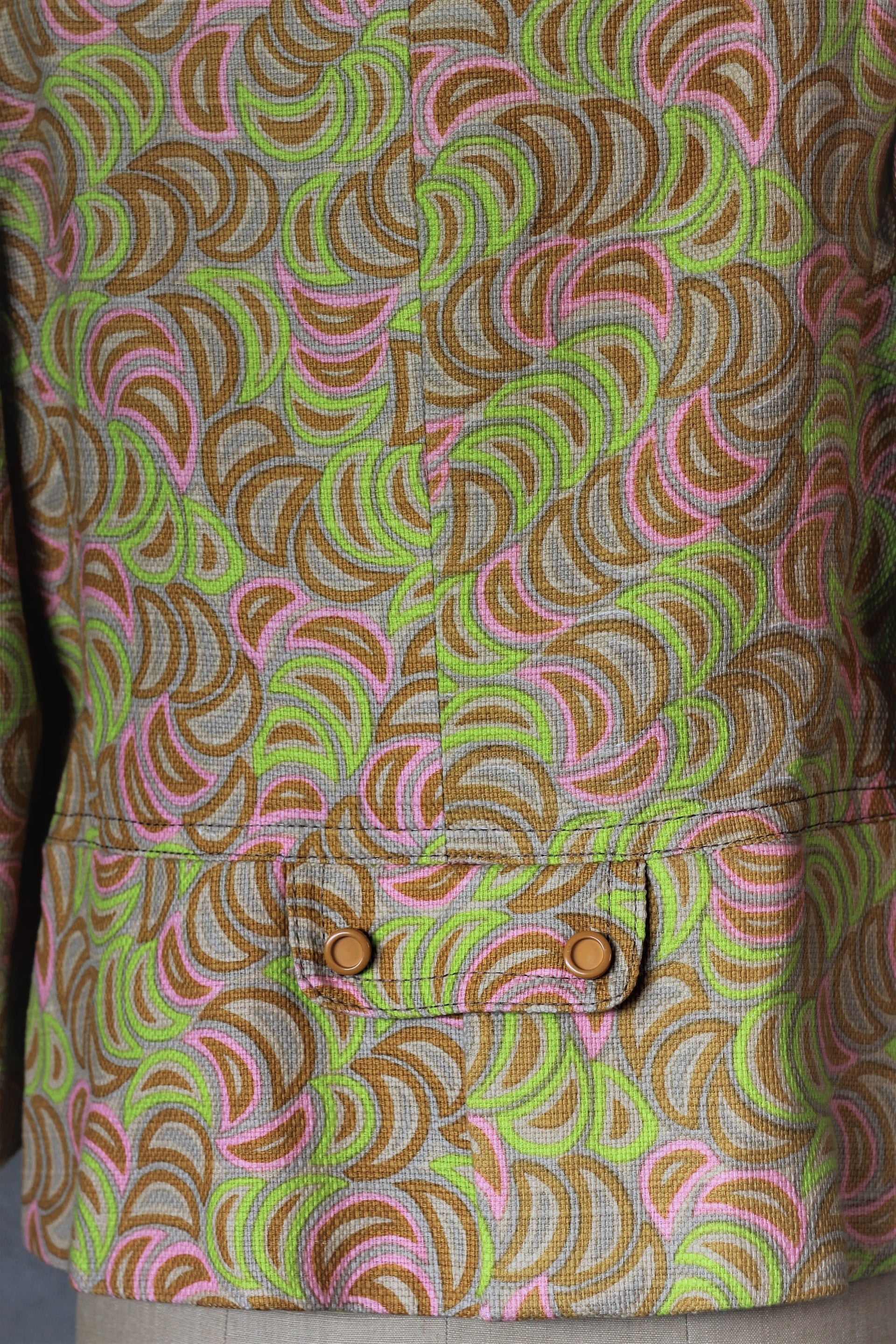 1960s Psychedelic Vintage Jacket//Frabon//Size M