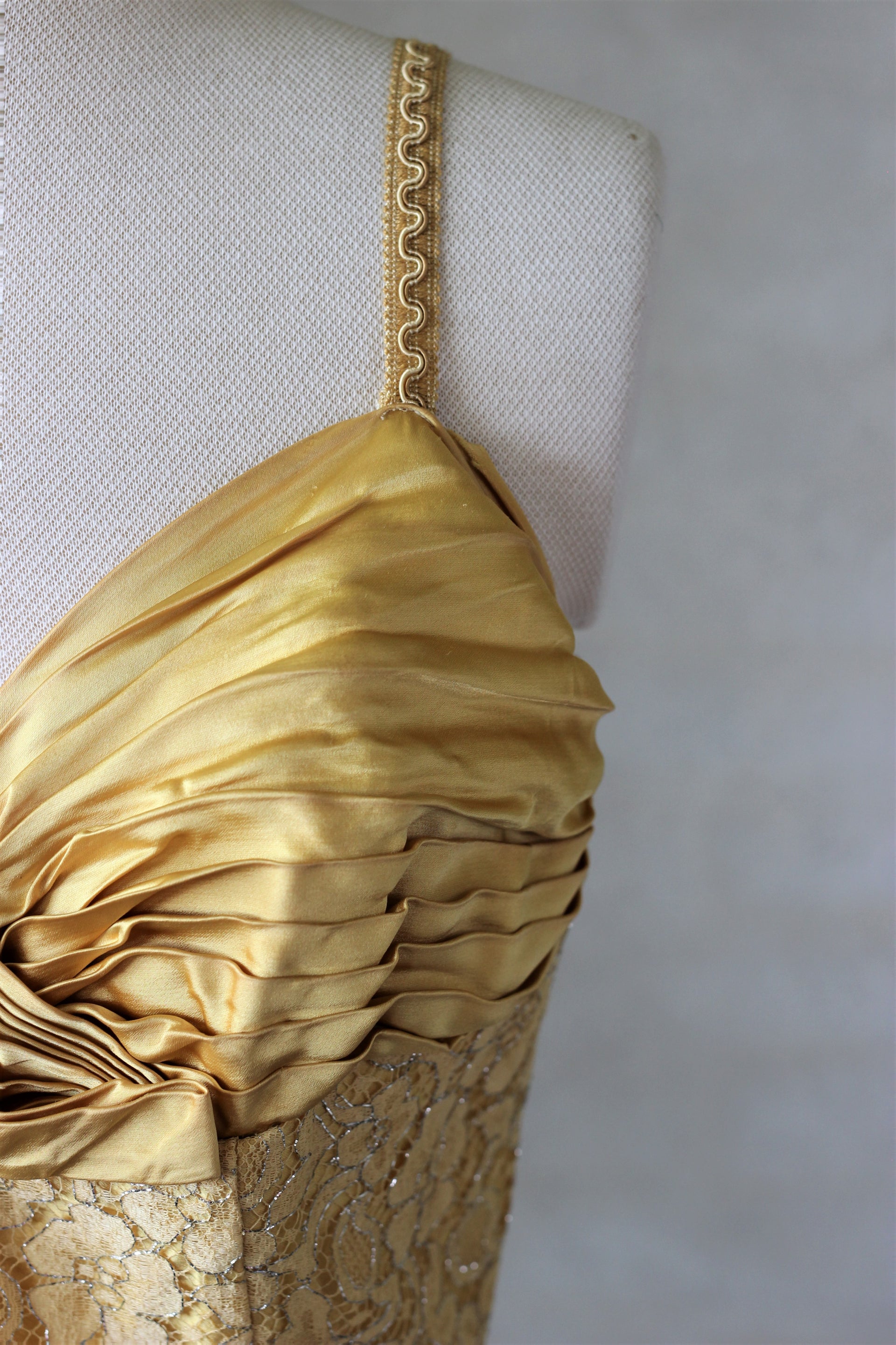 1950s Yellow Lace Dress