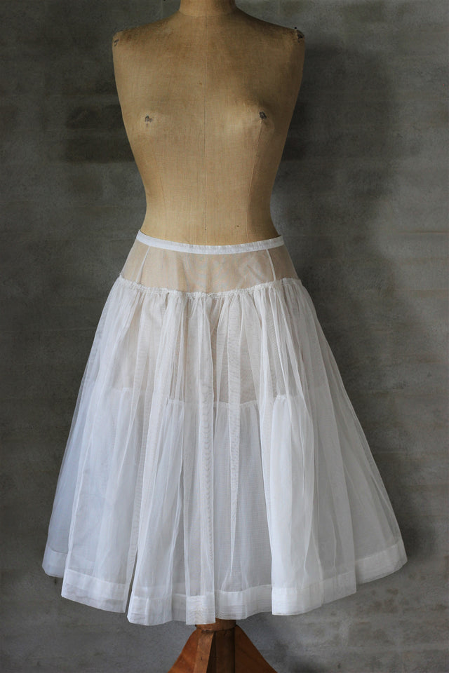 1950s Tulle Skirt in Two Layers/Size S S2