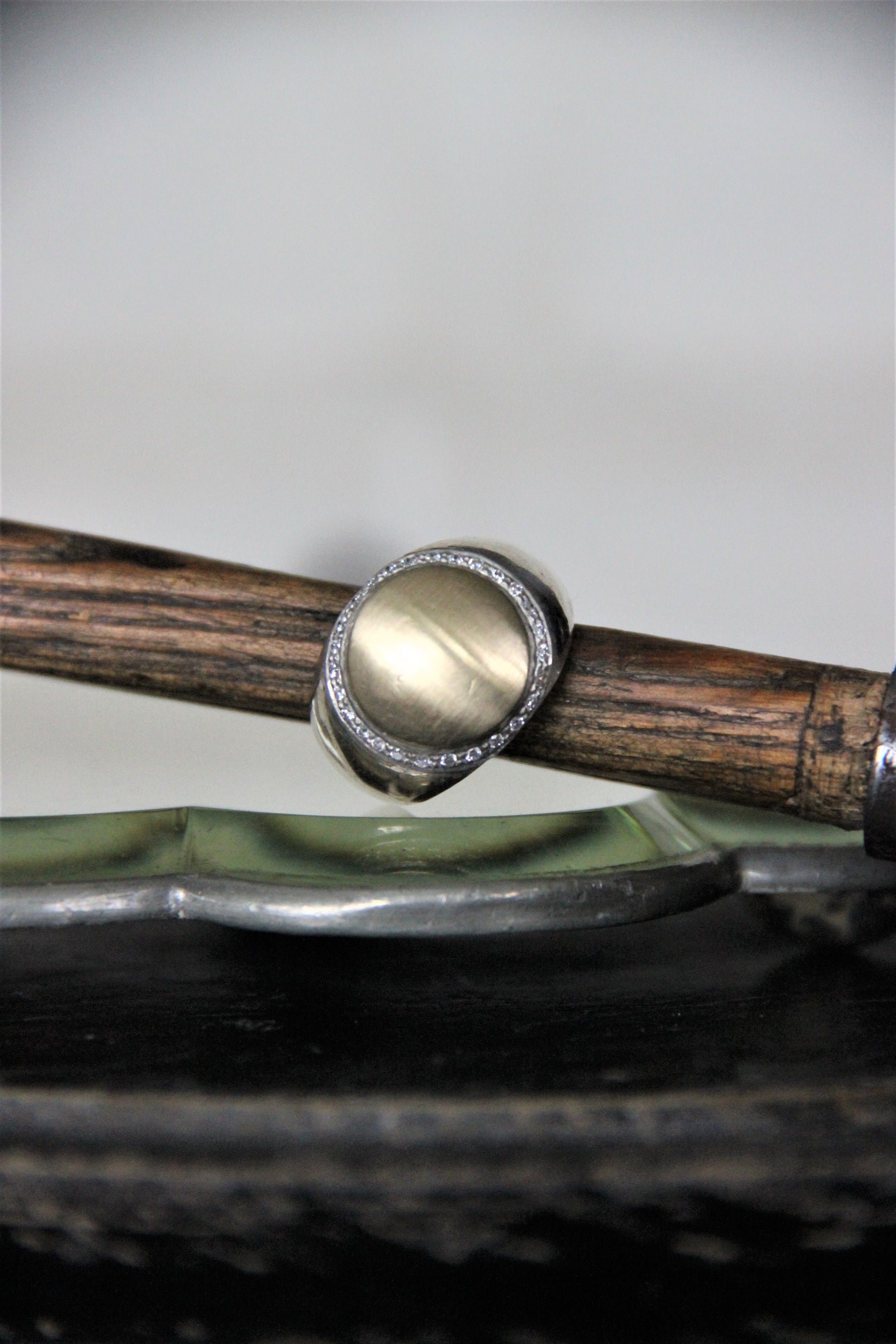 Silver Ring with White Brilliant Cut Diamonds PRE-ORDER