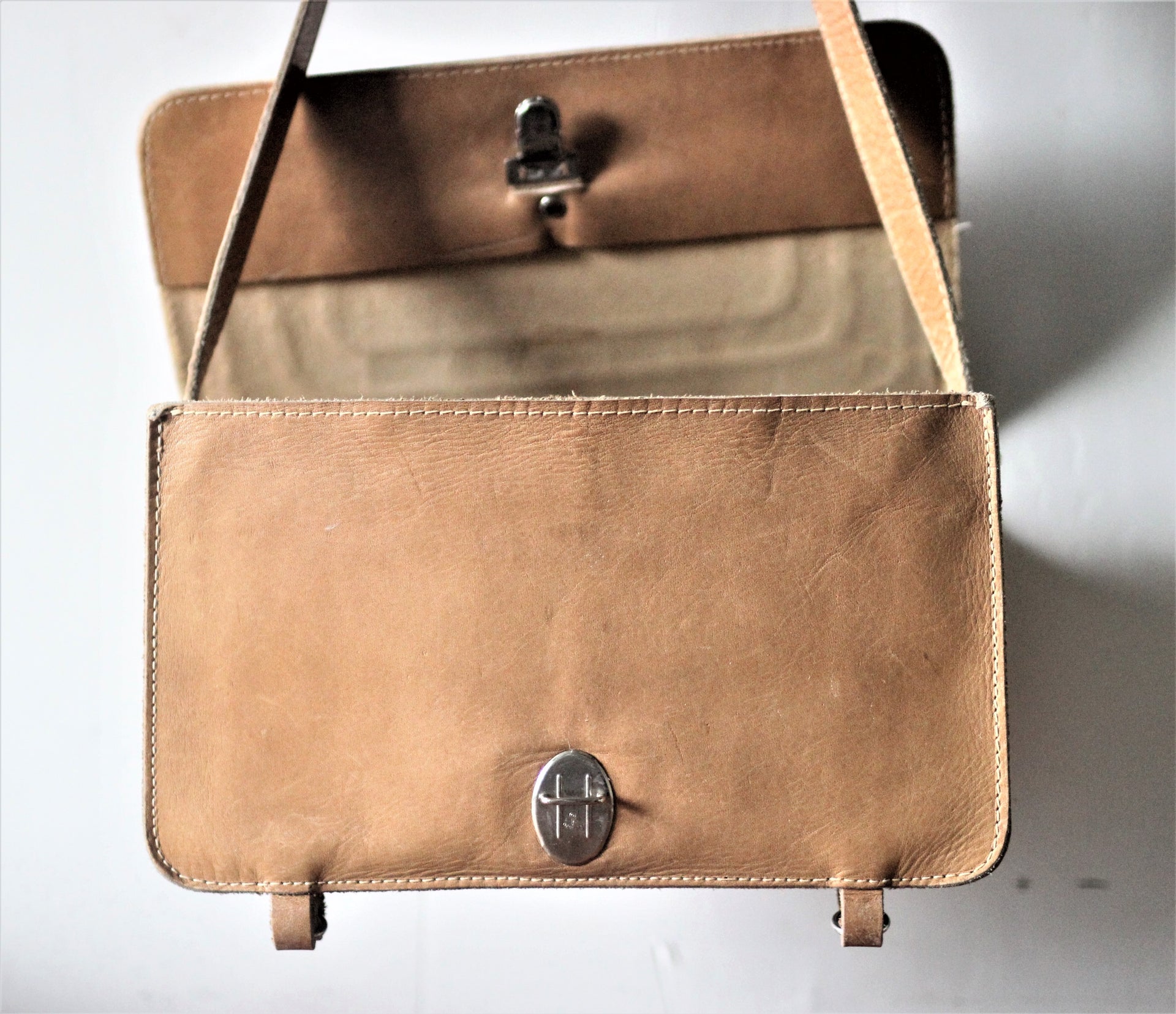 1960s Brown Shoulder Bag From Paris