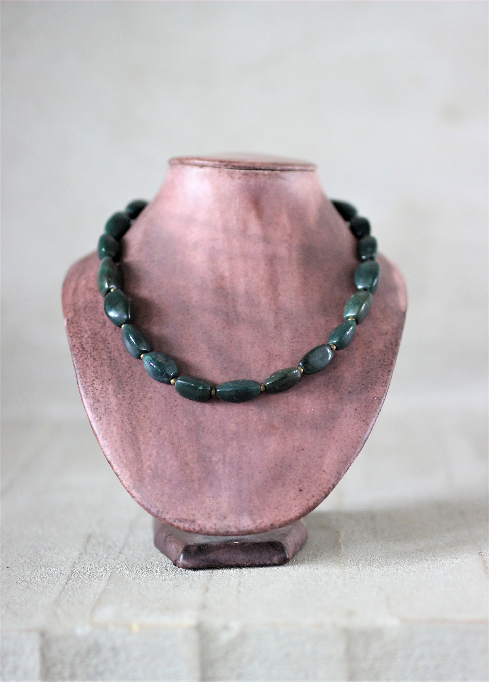 1950s Jade Stone Necklace.