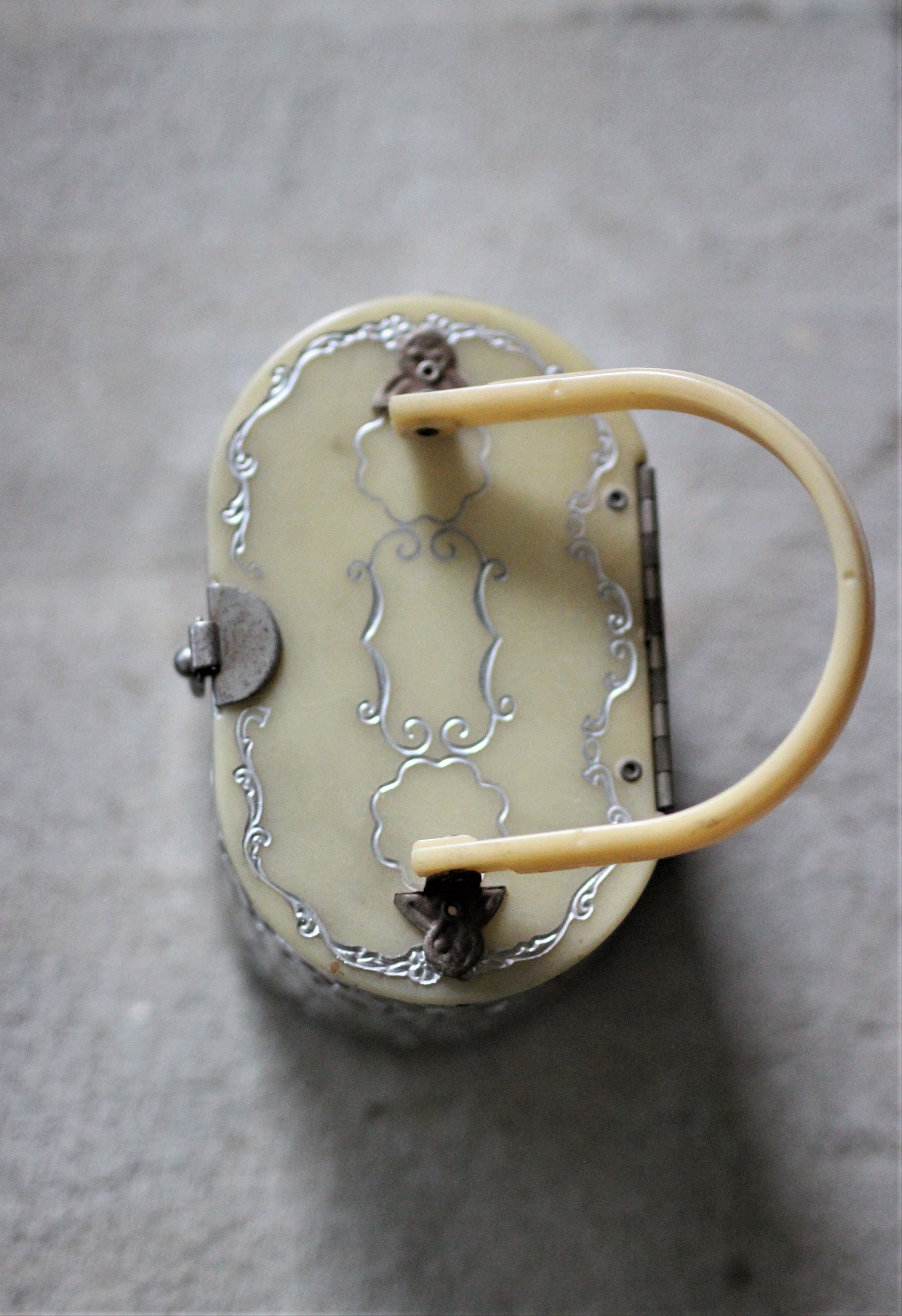 1950s Lucite Metal Box Handbag