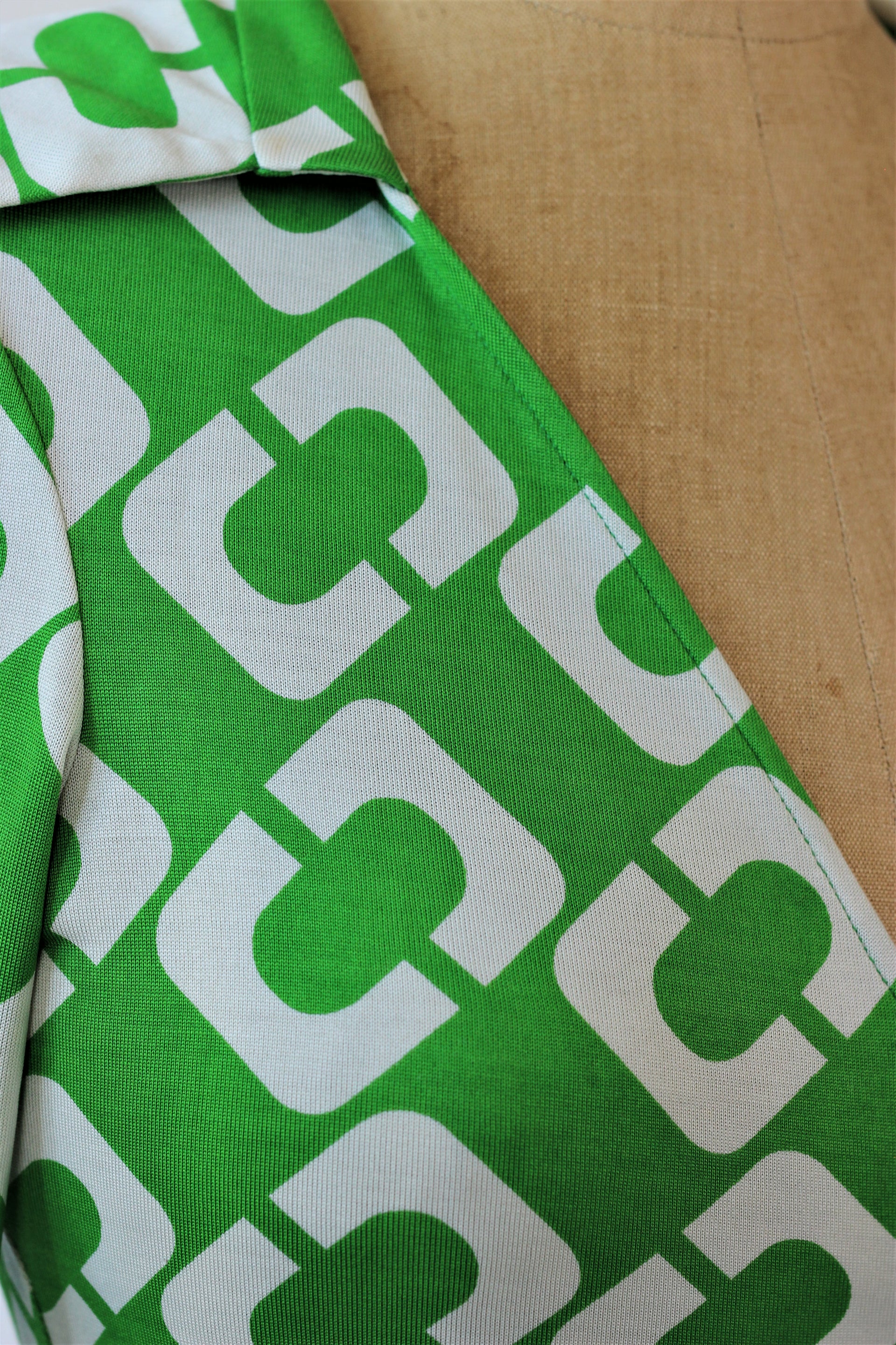 Bright Green Silk Wrap Top//M