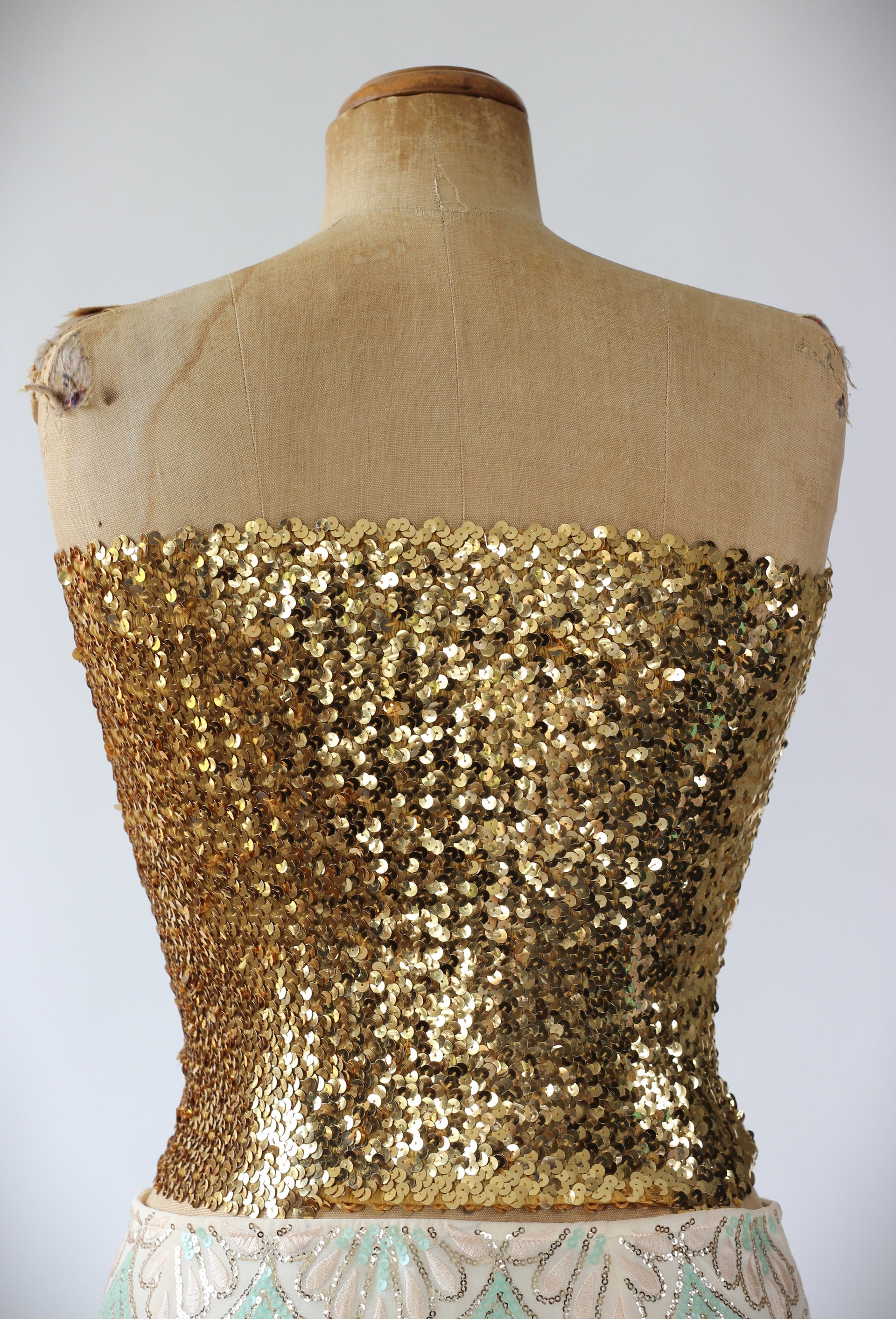 1980s Tube Knit Sequins Top //Size XS - M