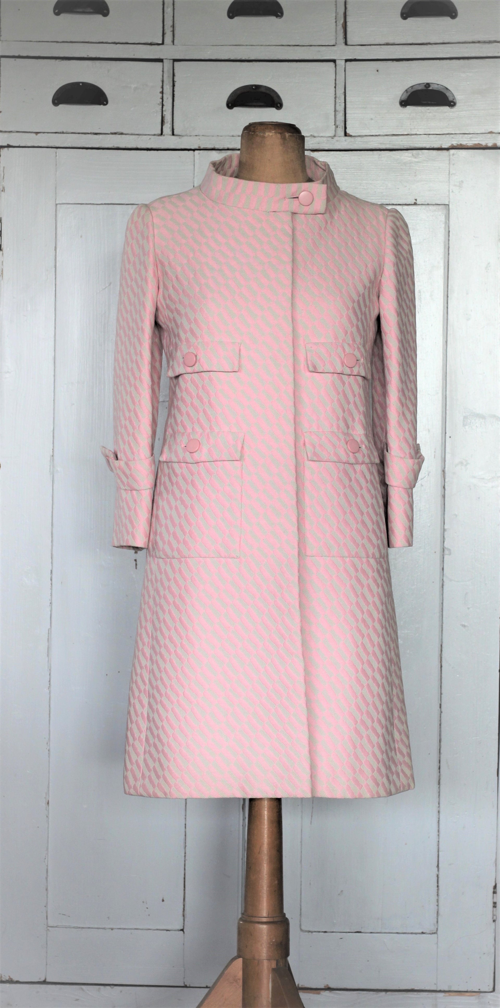 1960s Vintage Pink Mod Coat