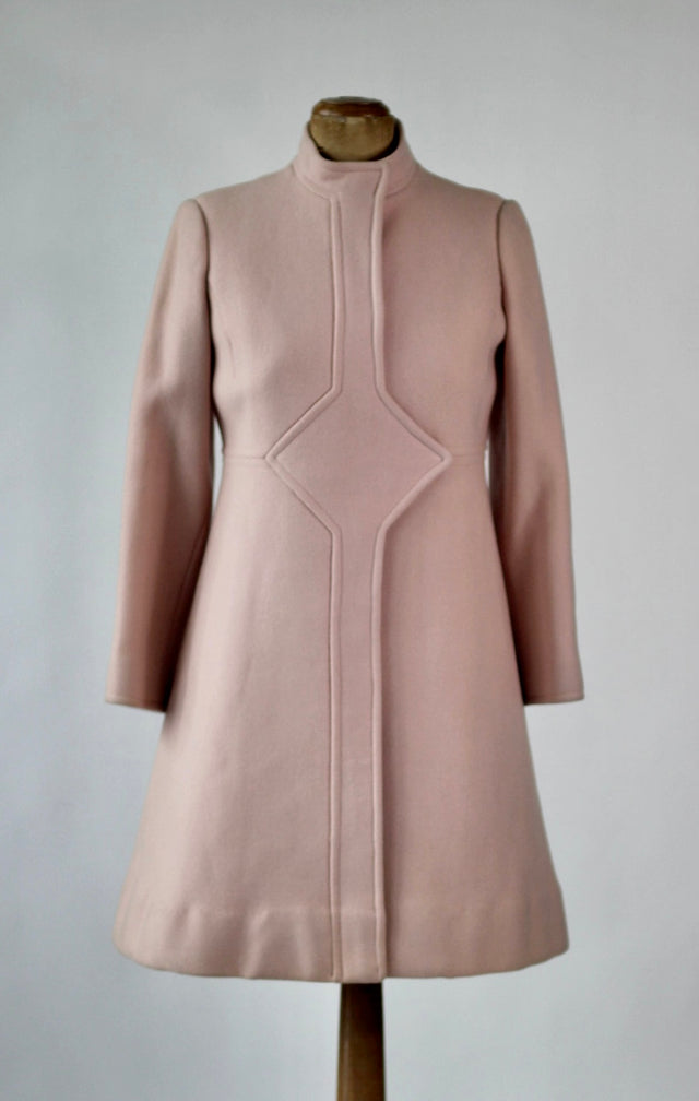 1960s Pink Wool Dress and Coat by Lanz// Size S/M