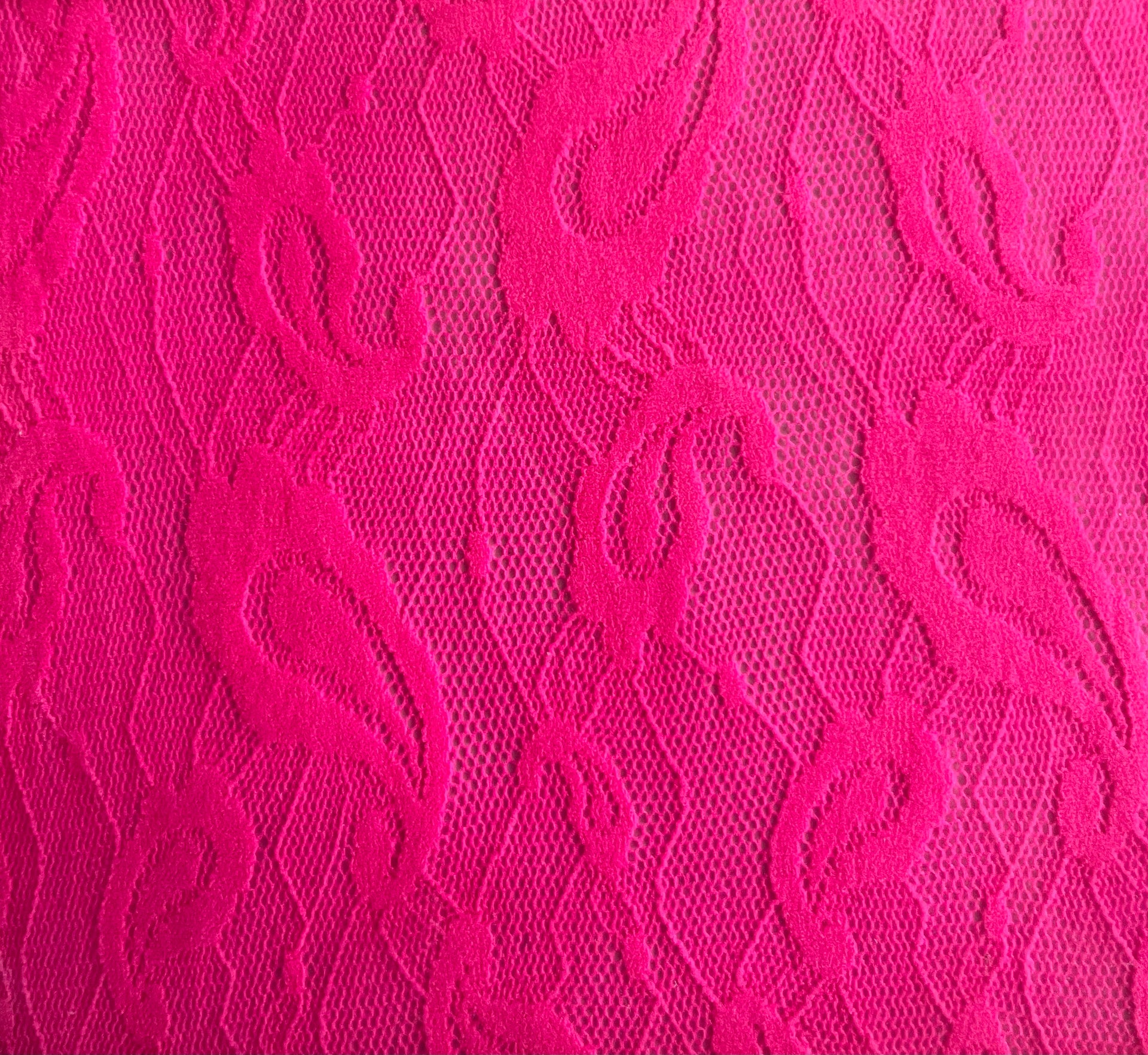 1980s Pink Paisley Lace Bodysuit//Size XS-M