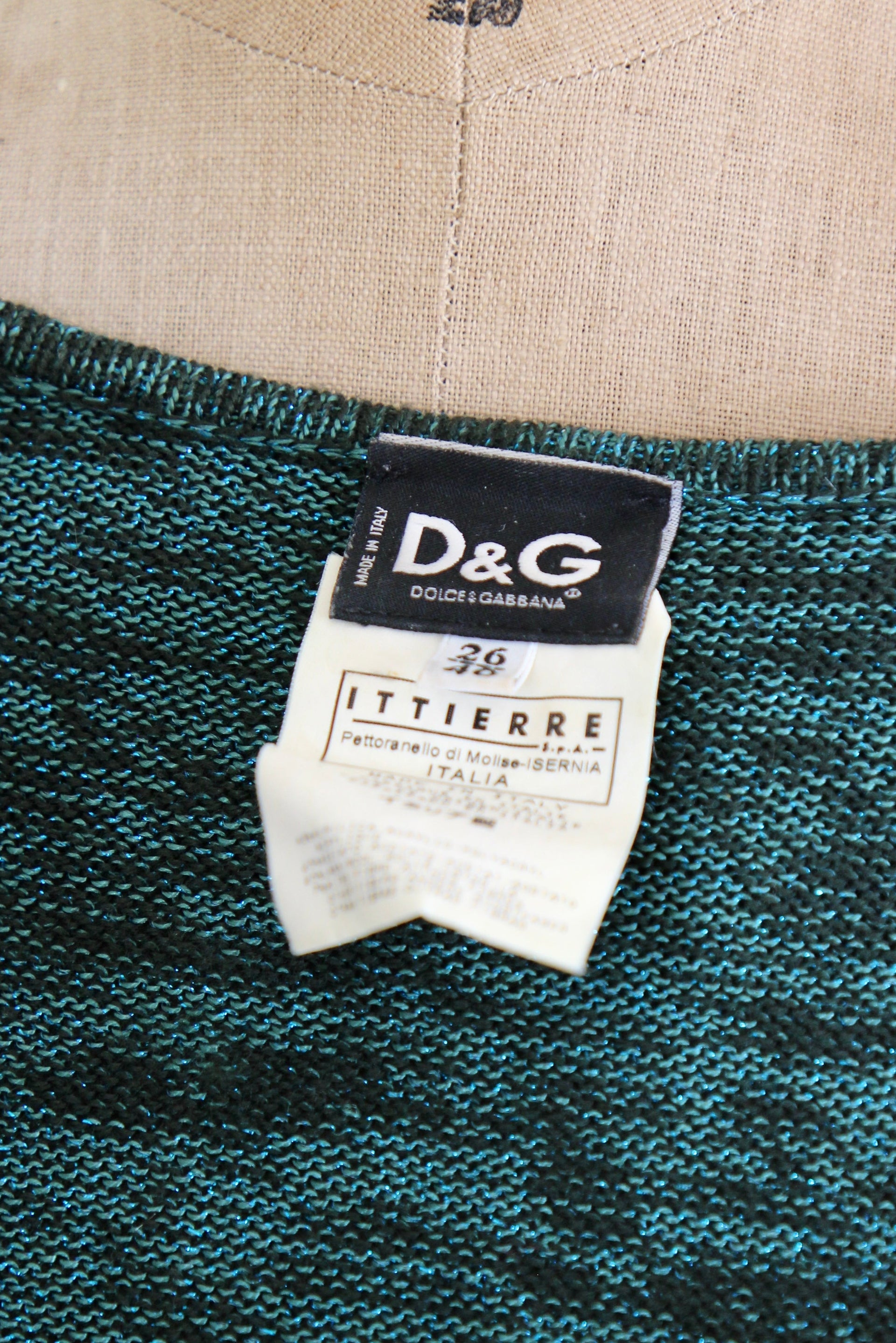 Vintage Green Knit Top // Size S