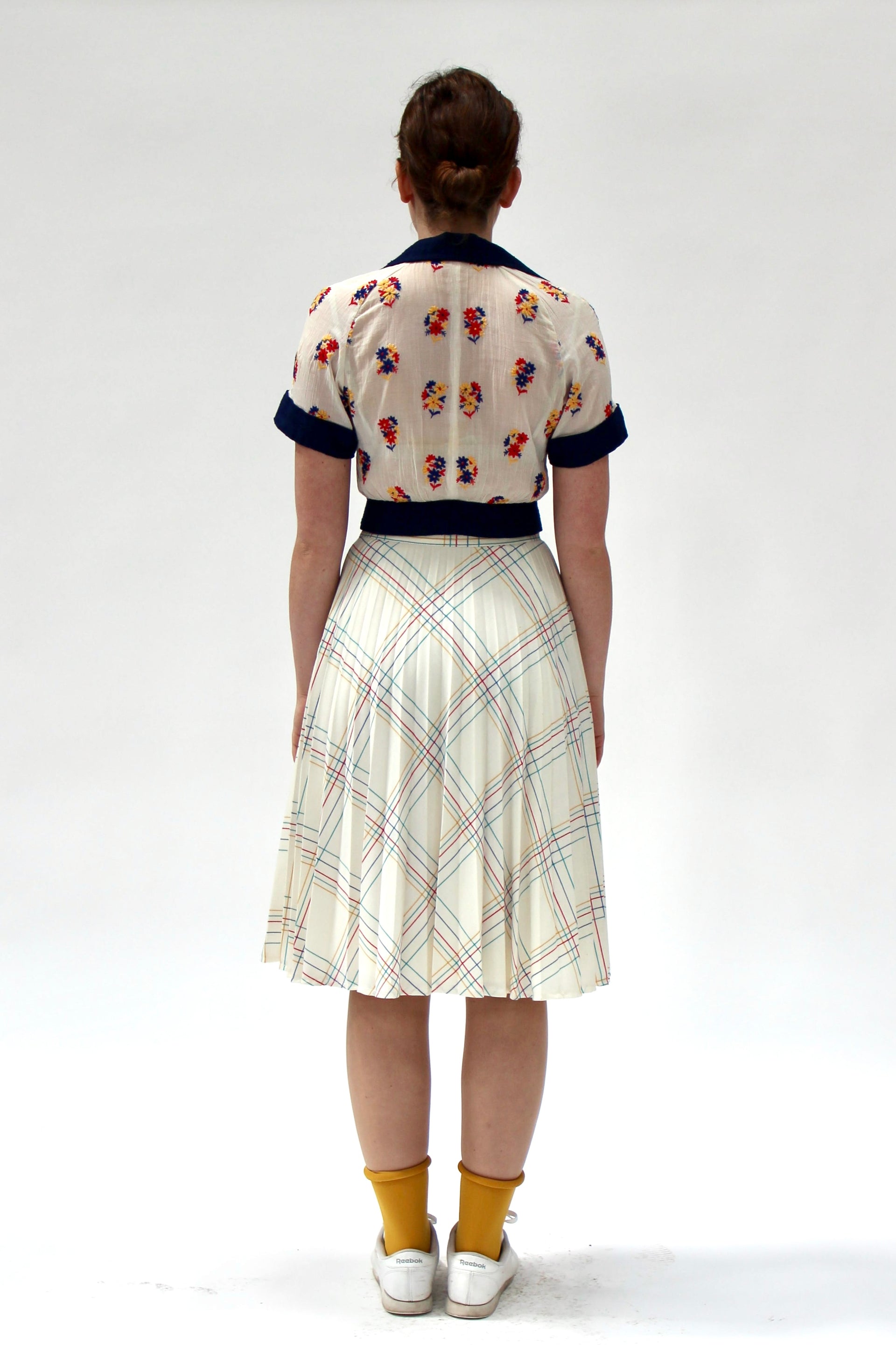 1930s Vintage Cotton Shirt //Size XS/S