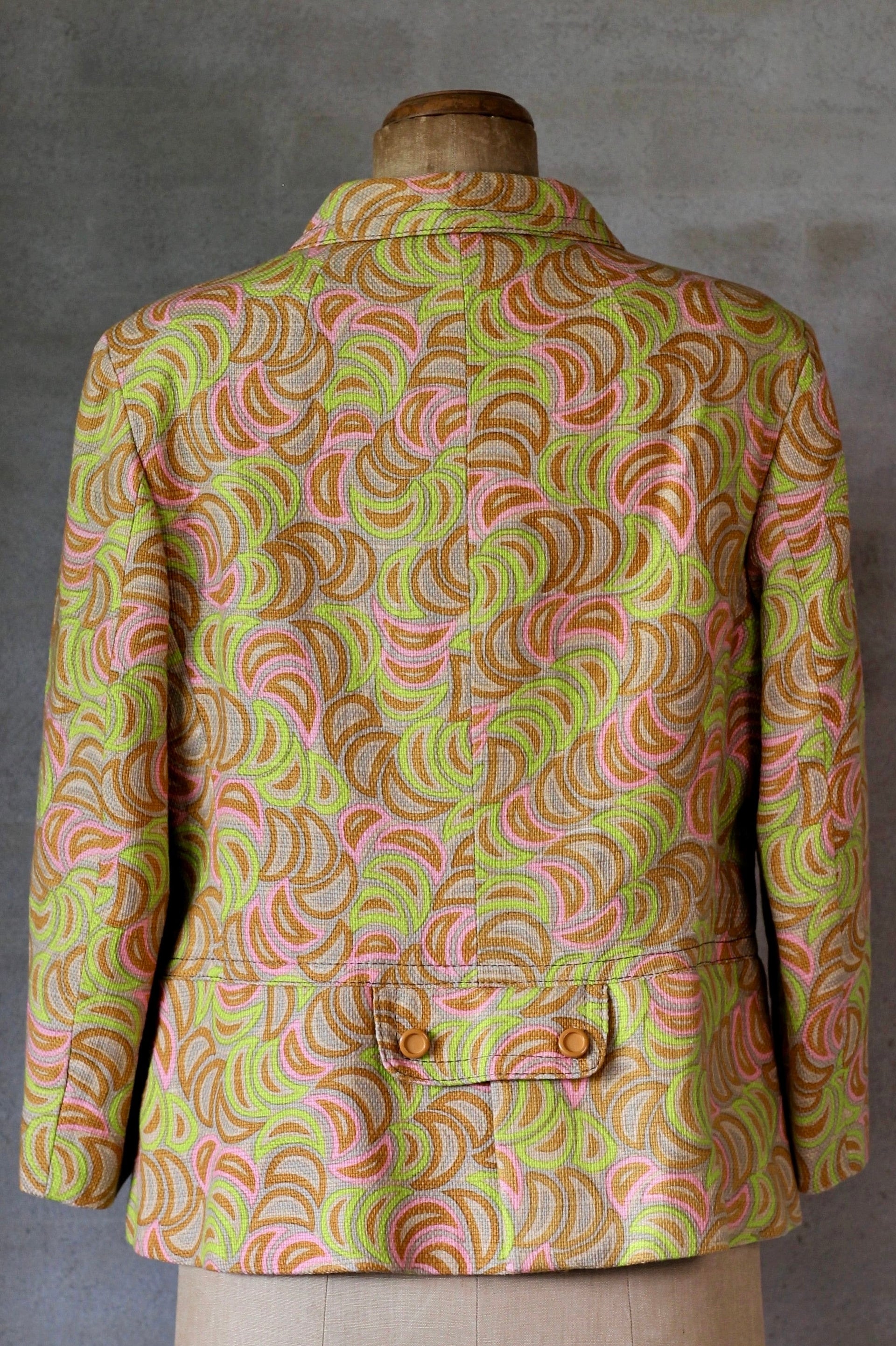 1960s Psychedelic Vintage Jacket//Frabon//Size M/L