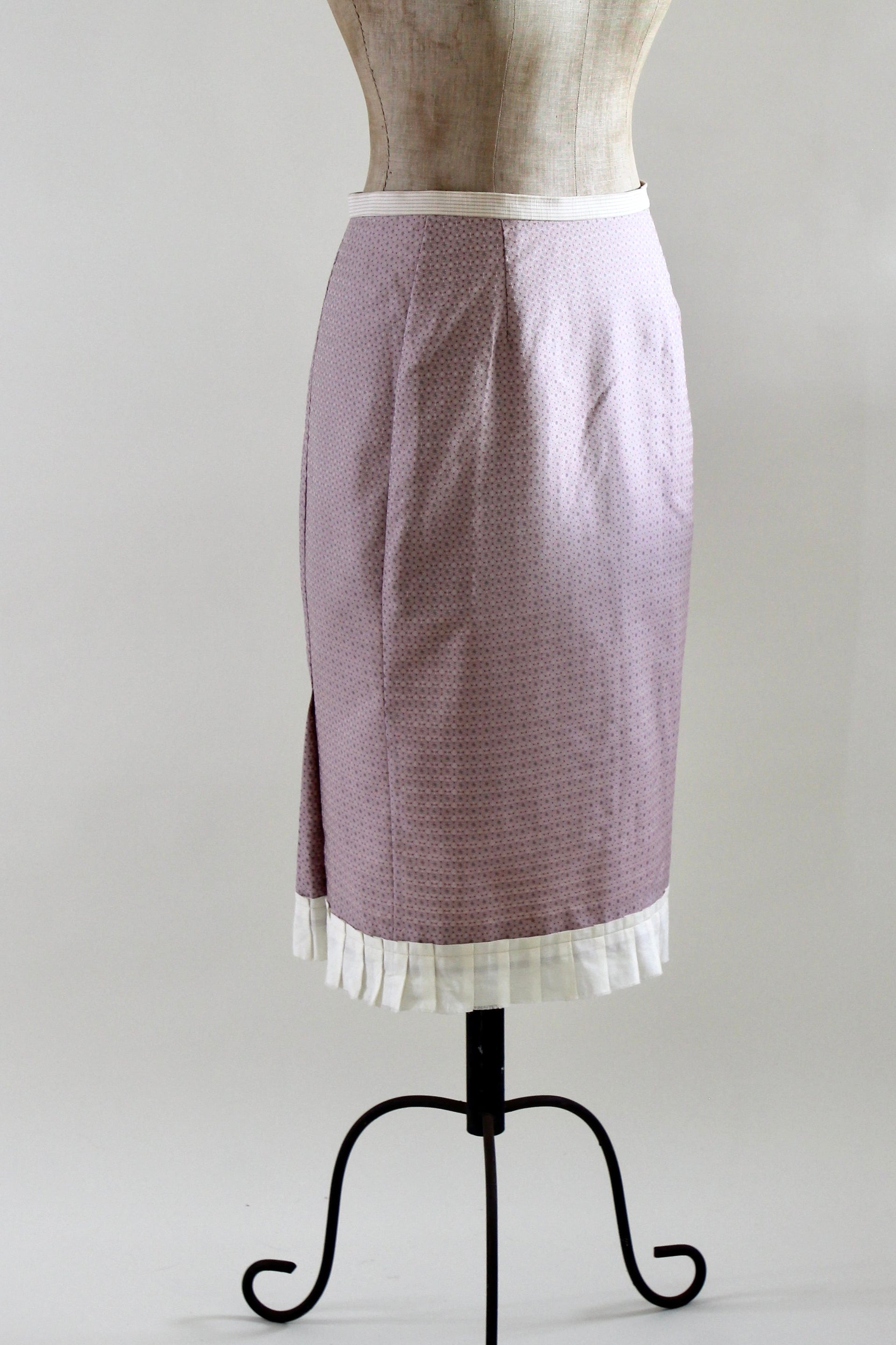 Late 1990s Vintage Rose Pencil Skirt // Danish Design // Size S/M