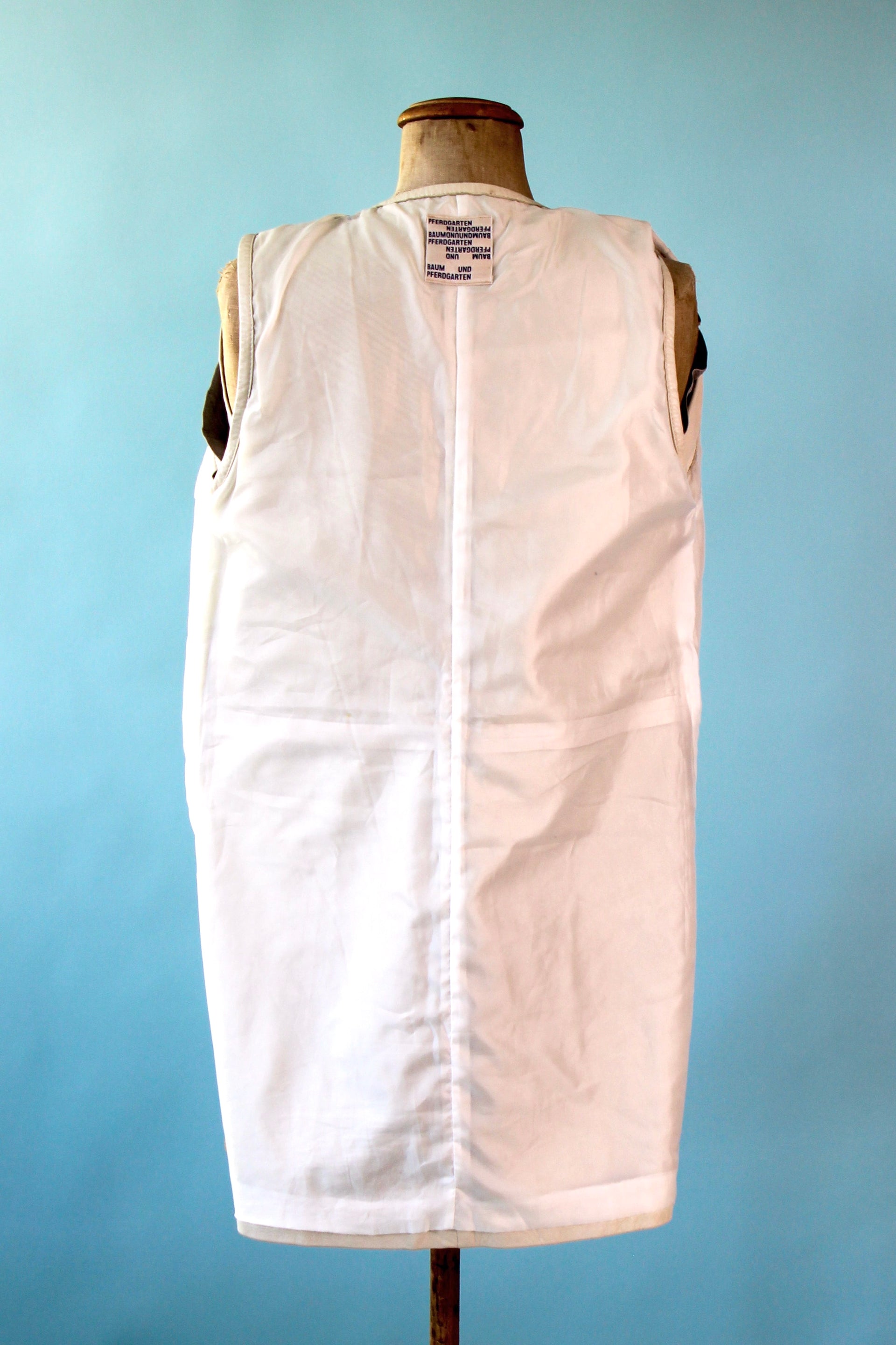 Vintage Baum und Pferdgarten Ivory Shift Leather Dress // Size EU 38