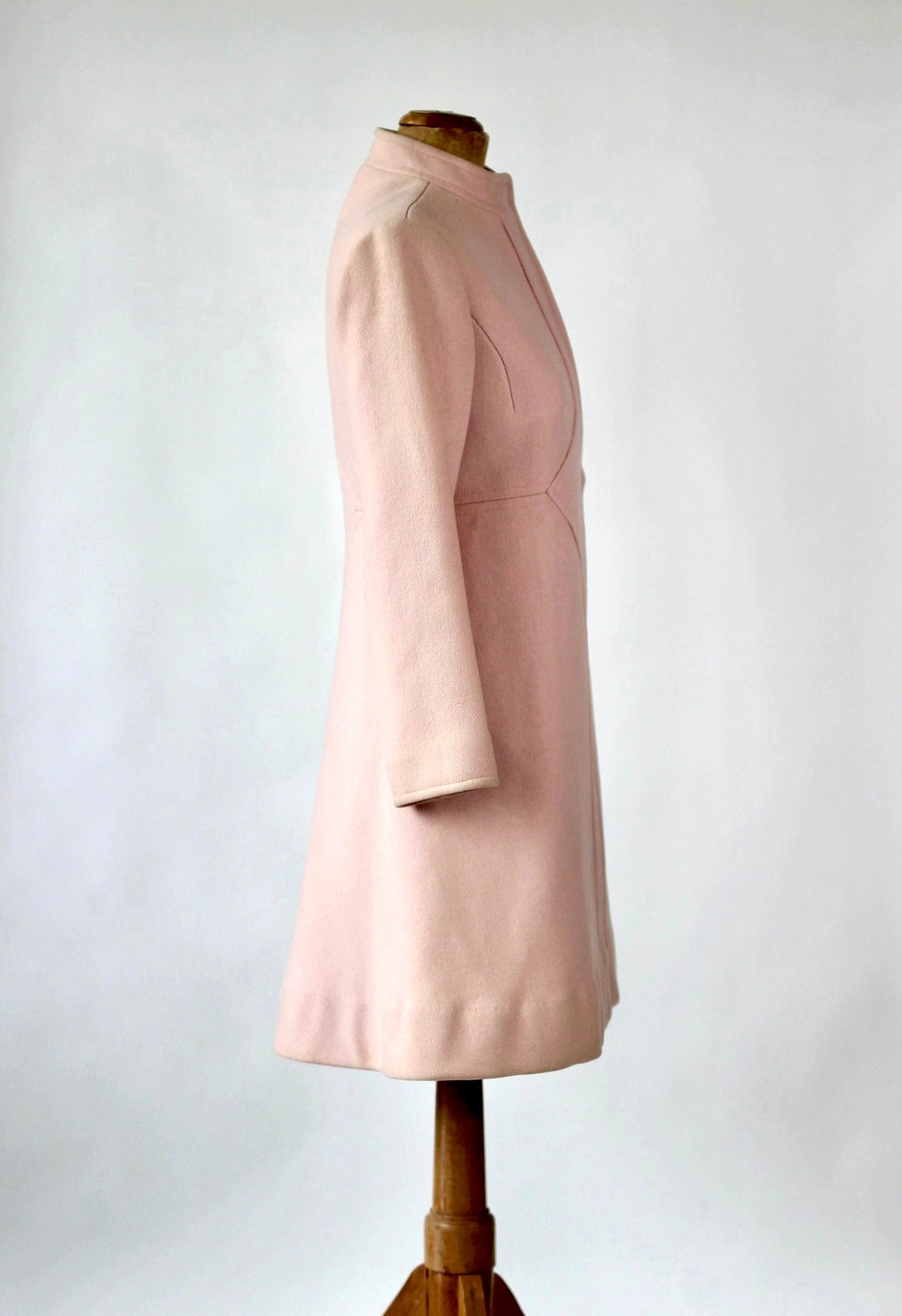 1960s Pink Wool Dress and Coat by Lanz// Size S/M