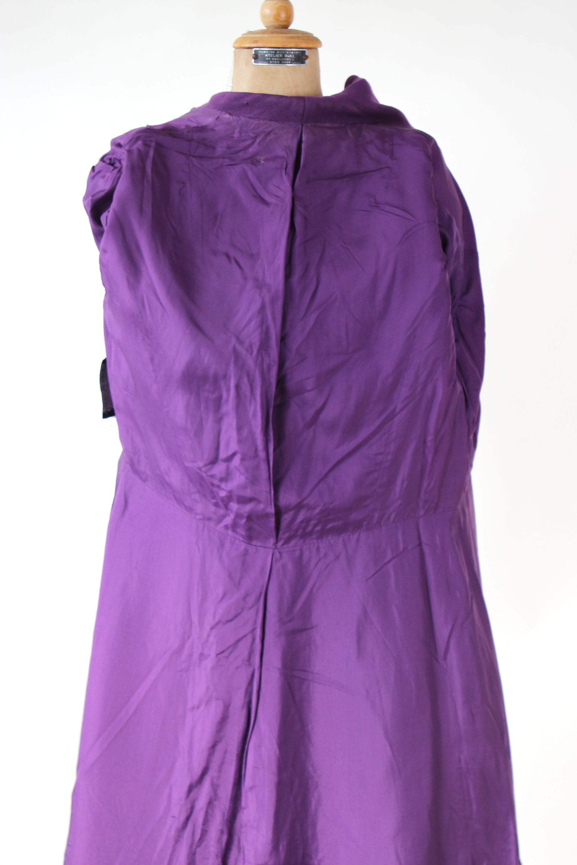 1960s Vintage Purple Mod Wool Coat // Size M