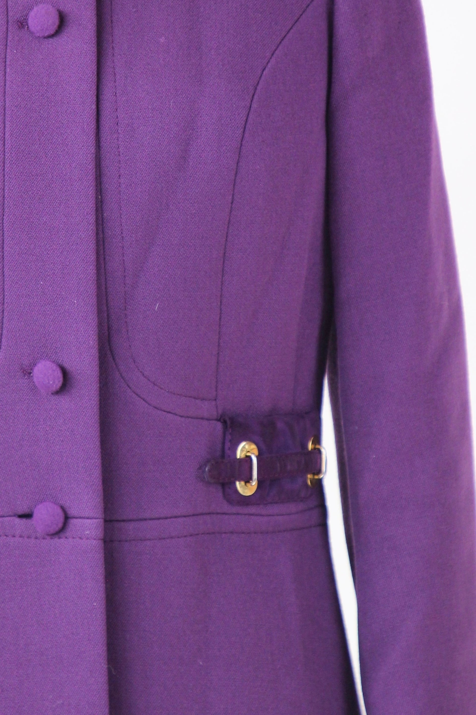 1960s Vintage Purple Mod Wool Coat // Size M