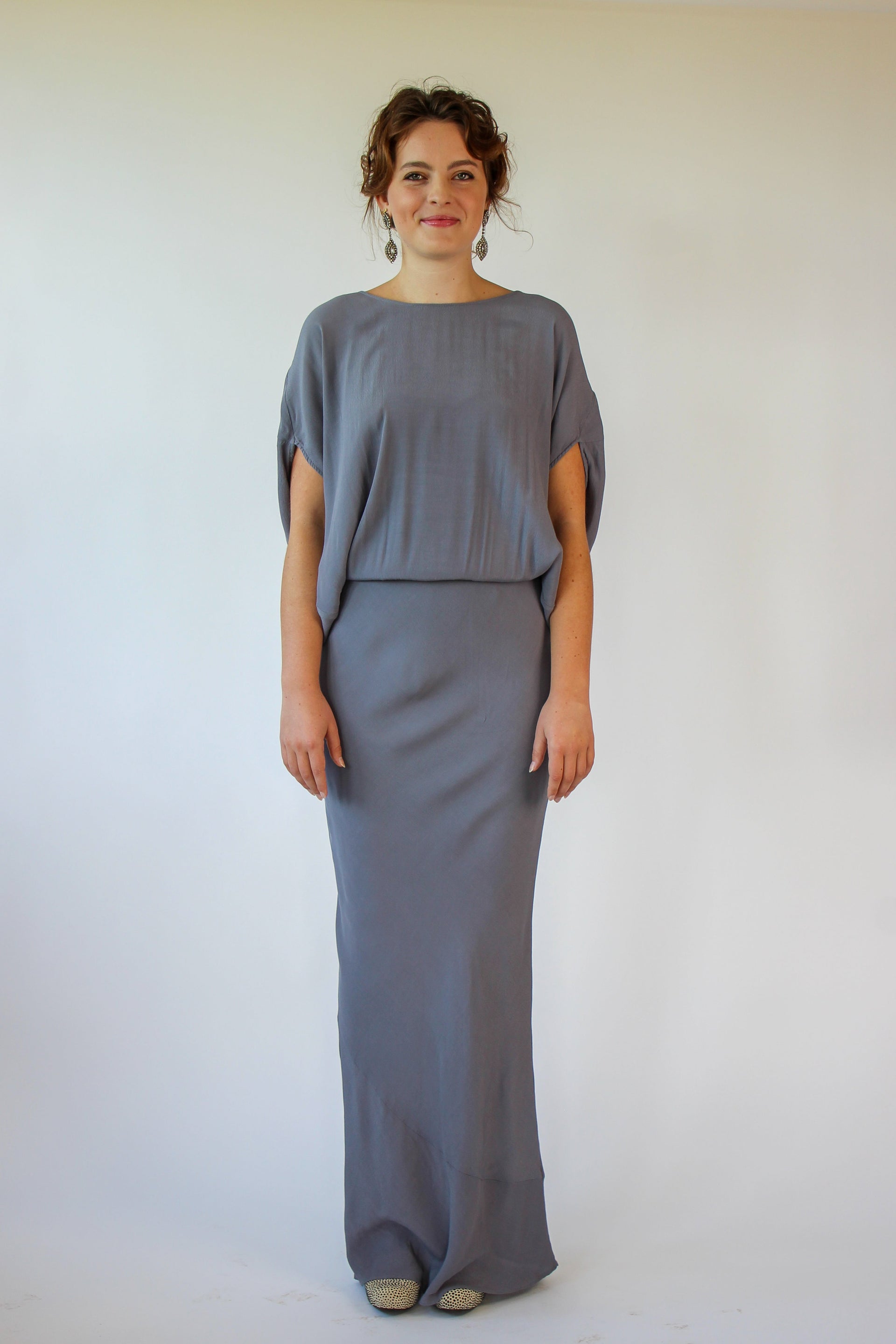 Vinntage Rützou Grey Evening Dress Size L