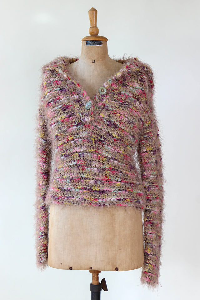 Vintage Wool Knit with Large Collar // Munthe plus Simonsen // Size S/M