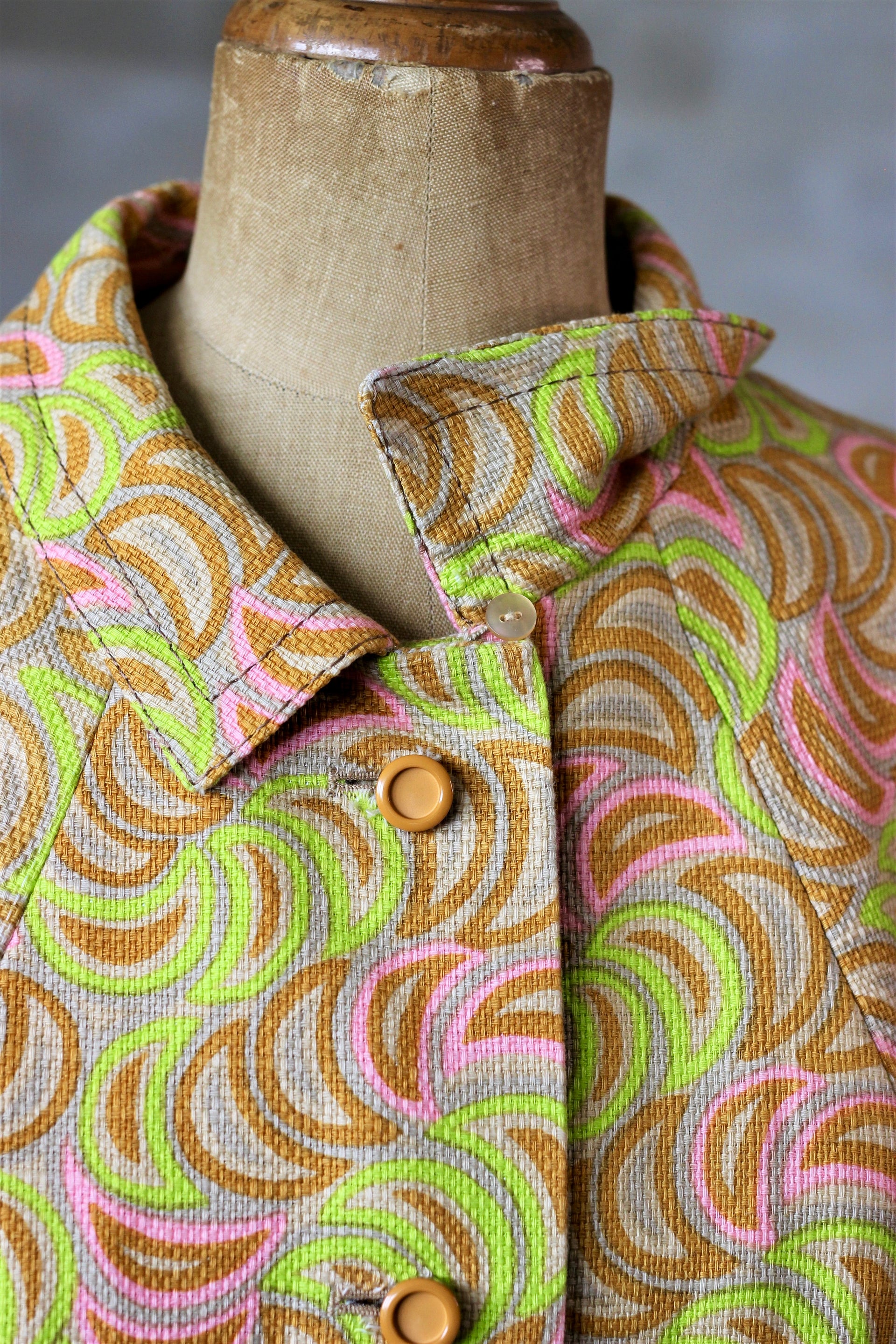 1960s Psychedelic Vintage Jacket//Frabon//Size M/L