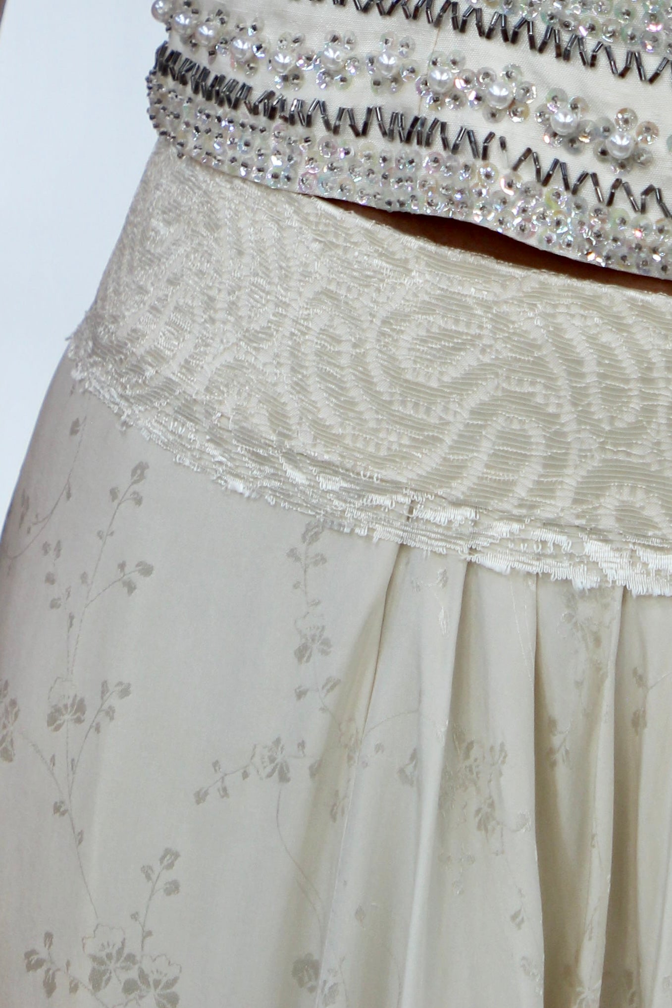 By Waltz Skirt in 1920s Vintage Silk // Size M