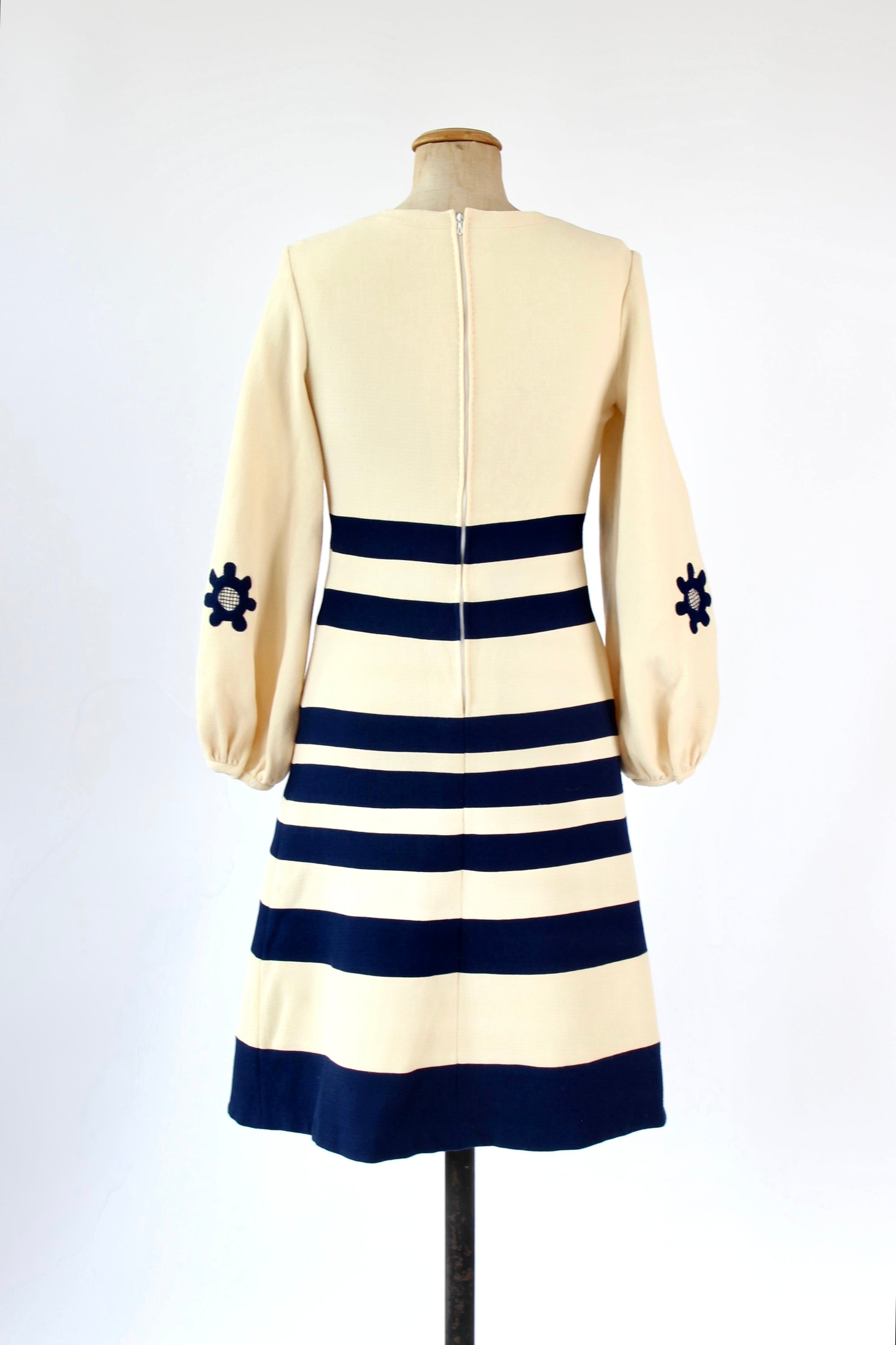 1960s Vintage Design Wool Mod Dress
