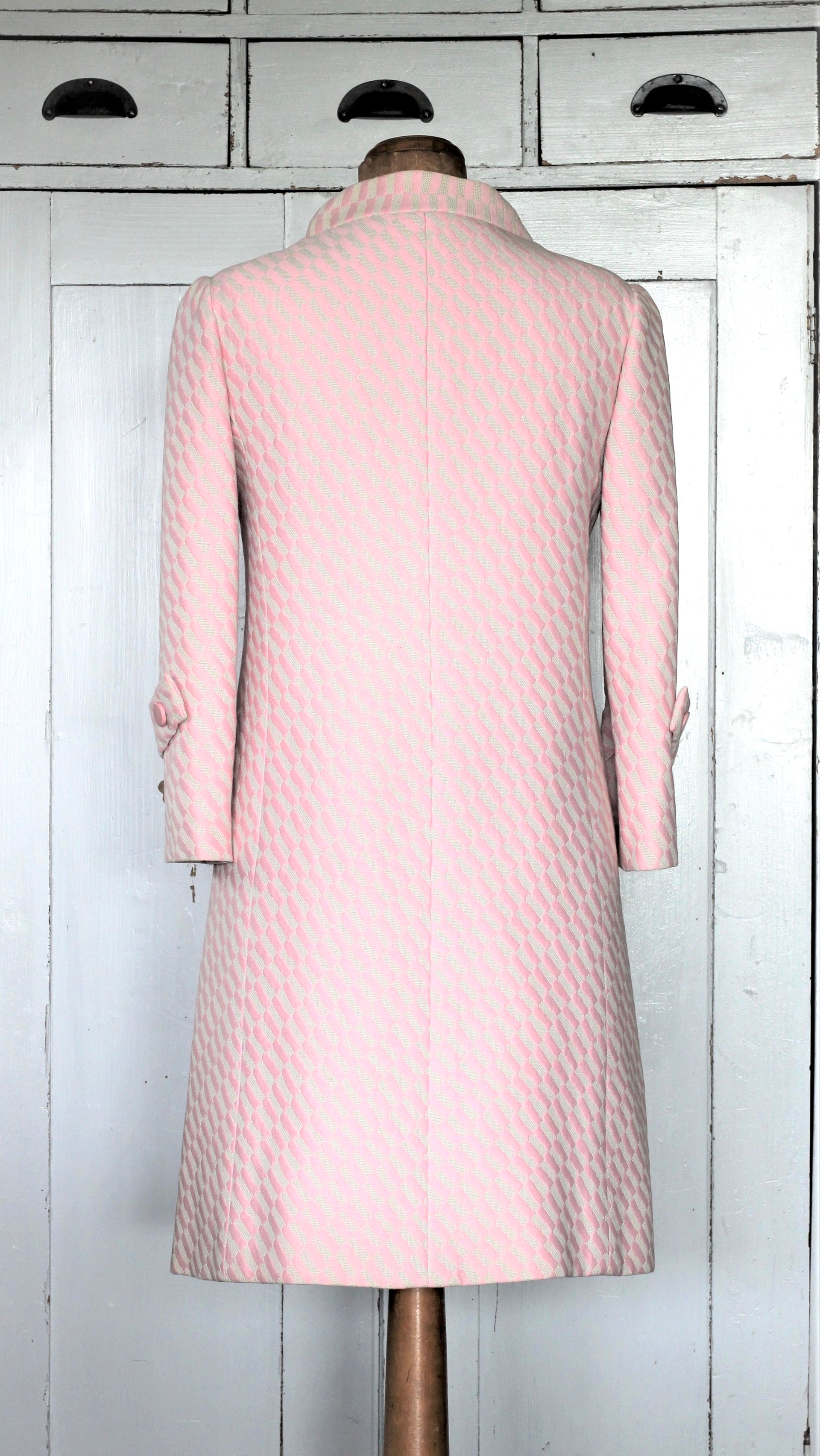 1960s Vintage Nina Ricci Pink Mod Coat