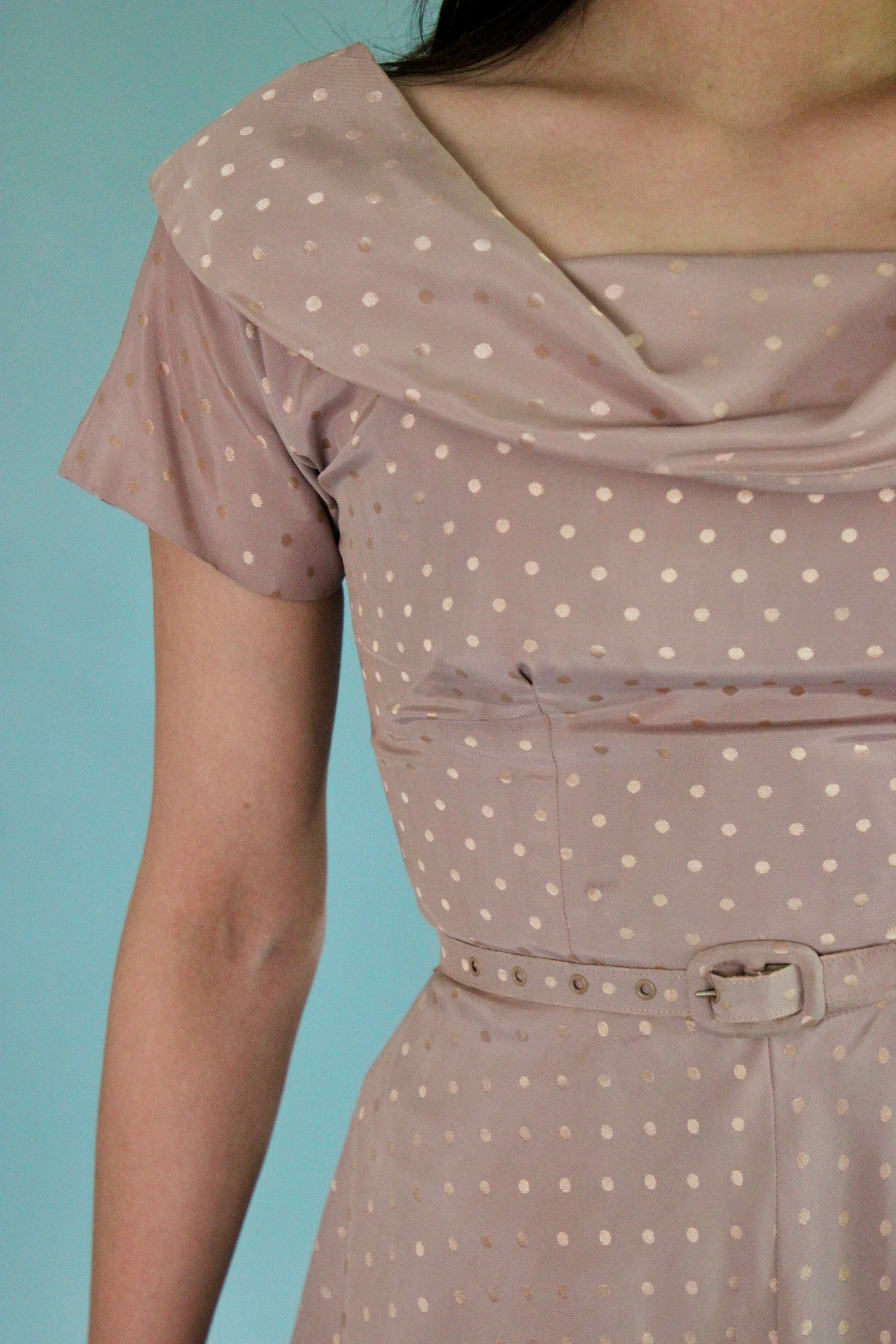 1940s Pale Pink Evening Gown//Size XS
