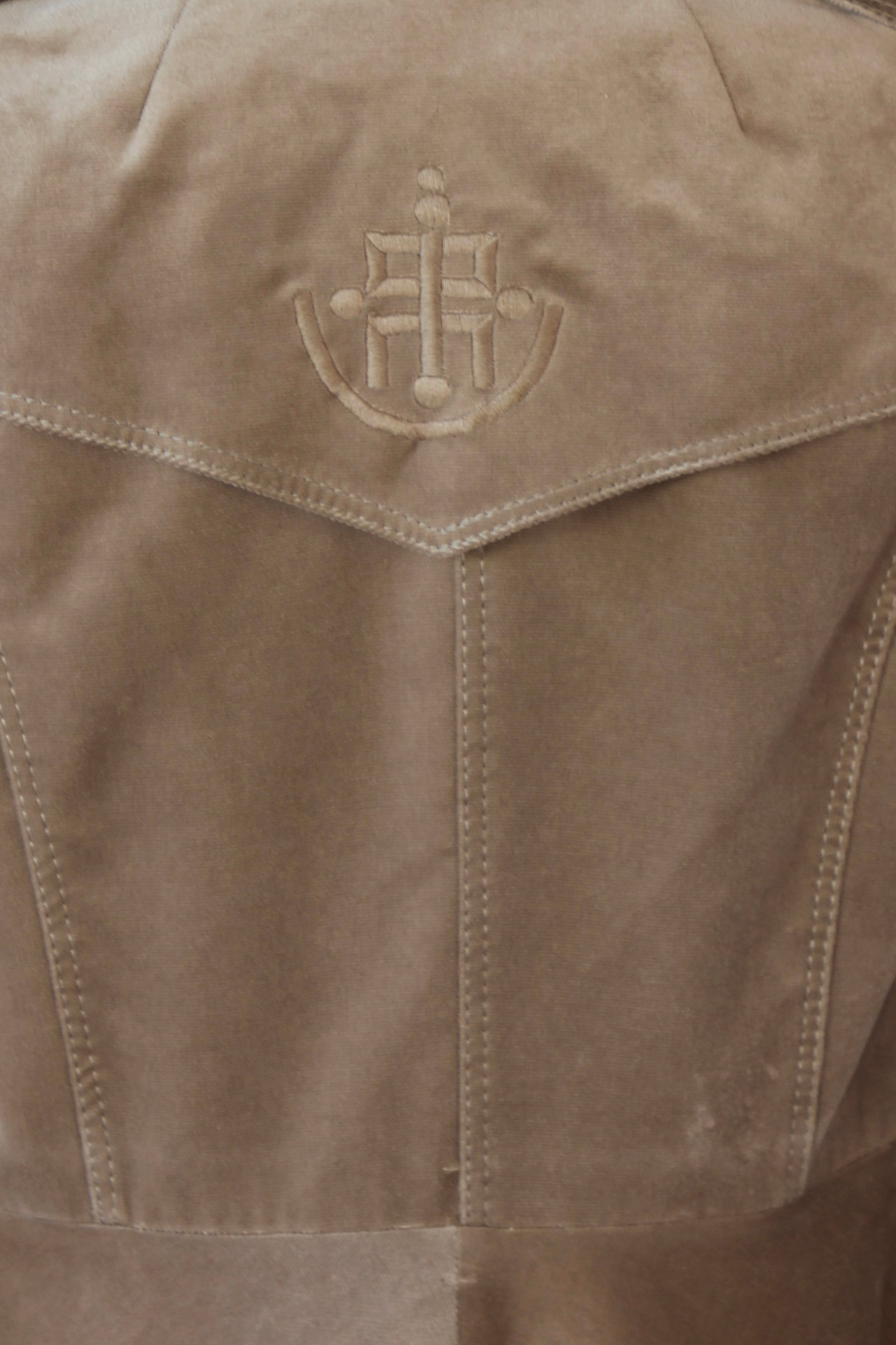 1970s Designer Louis Feraud Brown Velvet Mod Coat // Size S