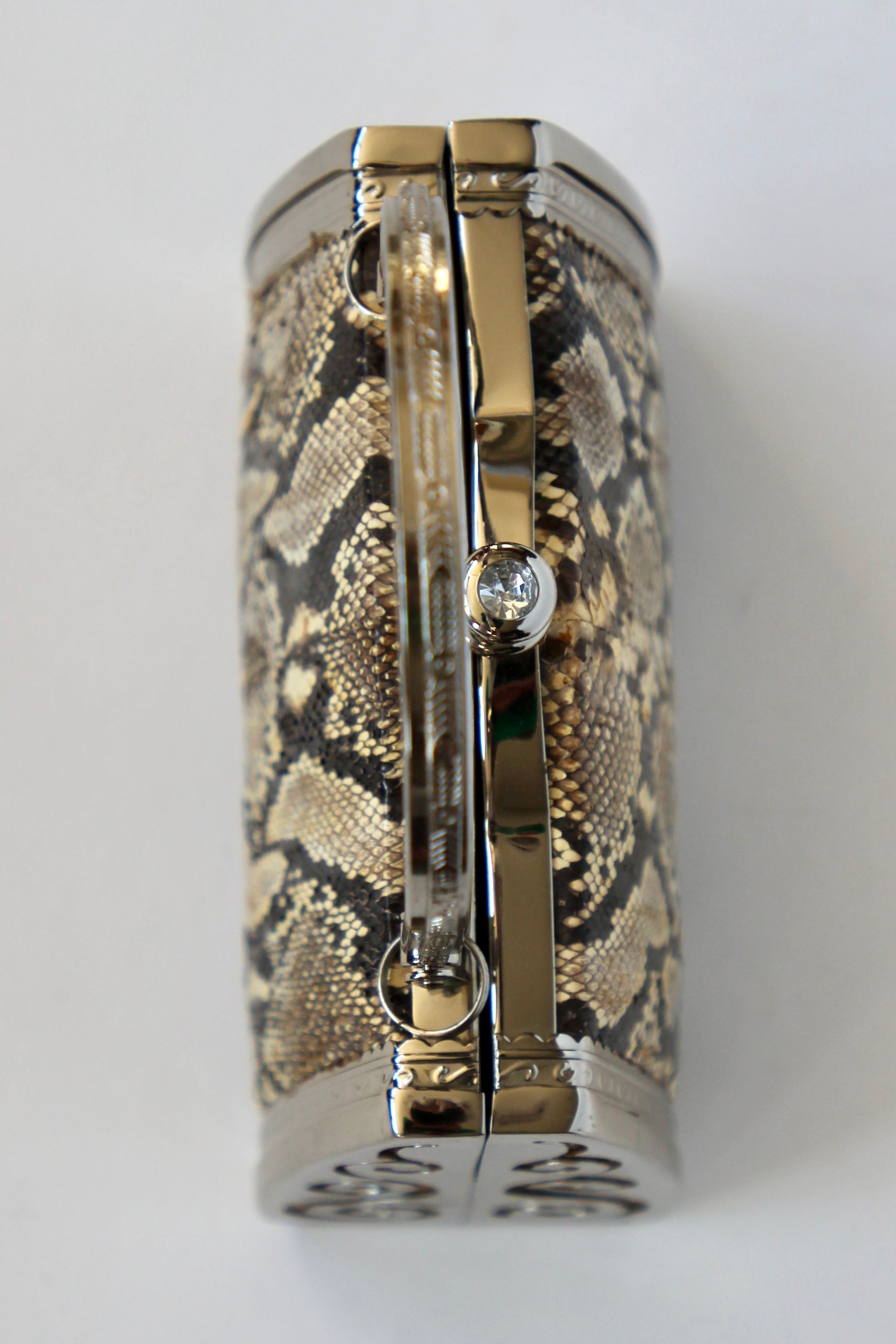 Vintage Snakeskin Top Handle Bag