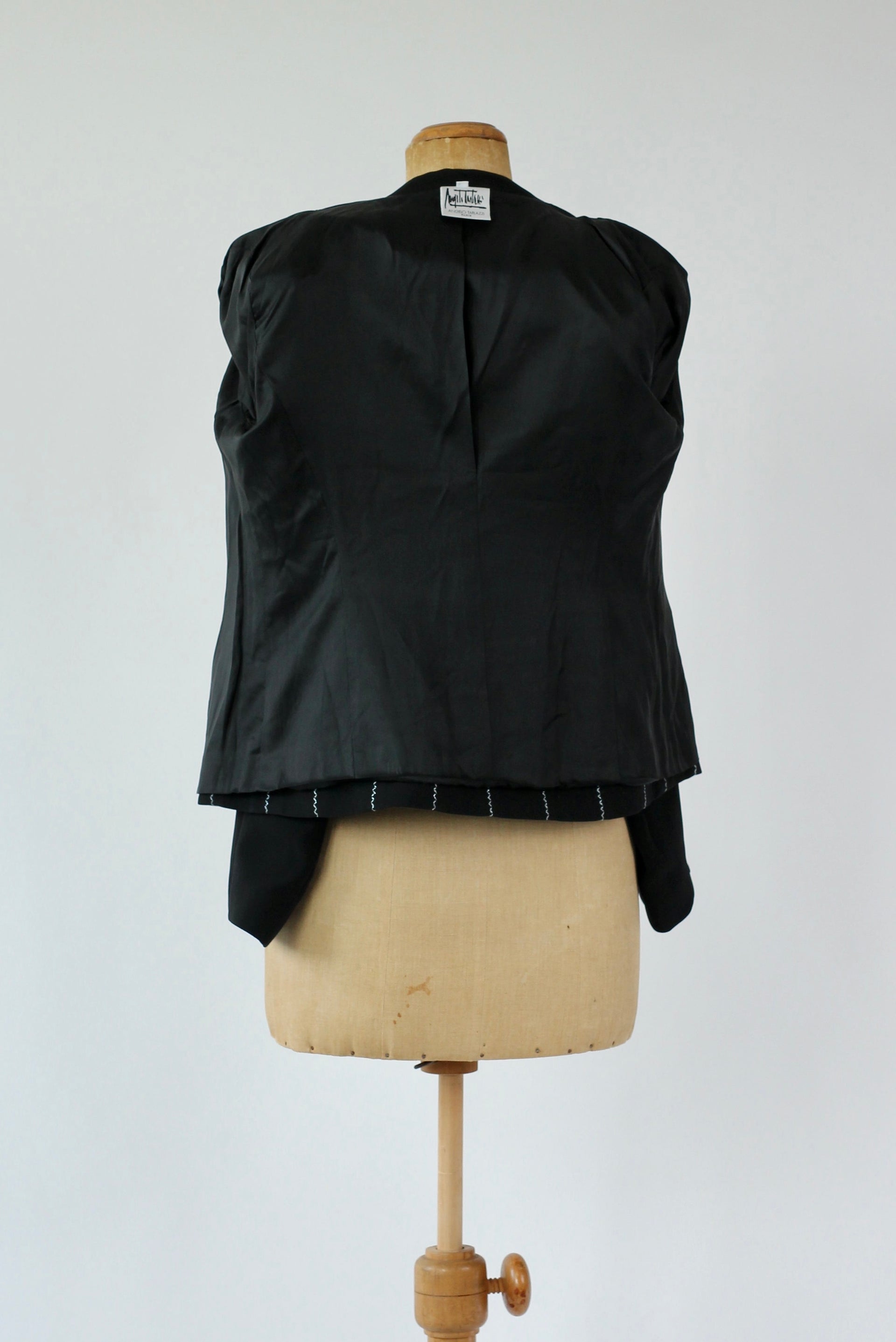 1980s French Designer, Paris Evening Black Blazer/Jacket//Size M