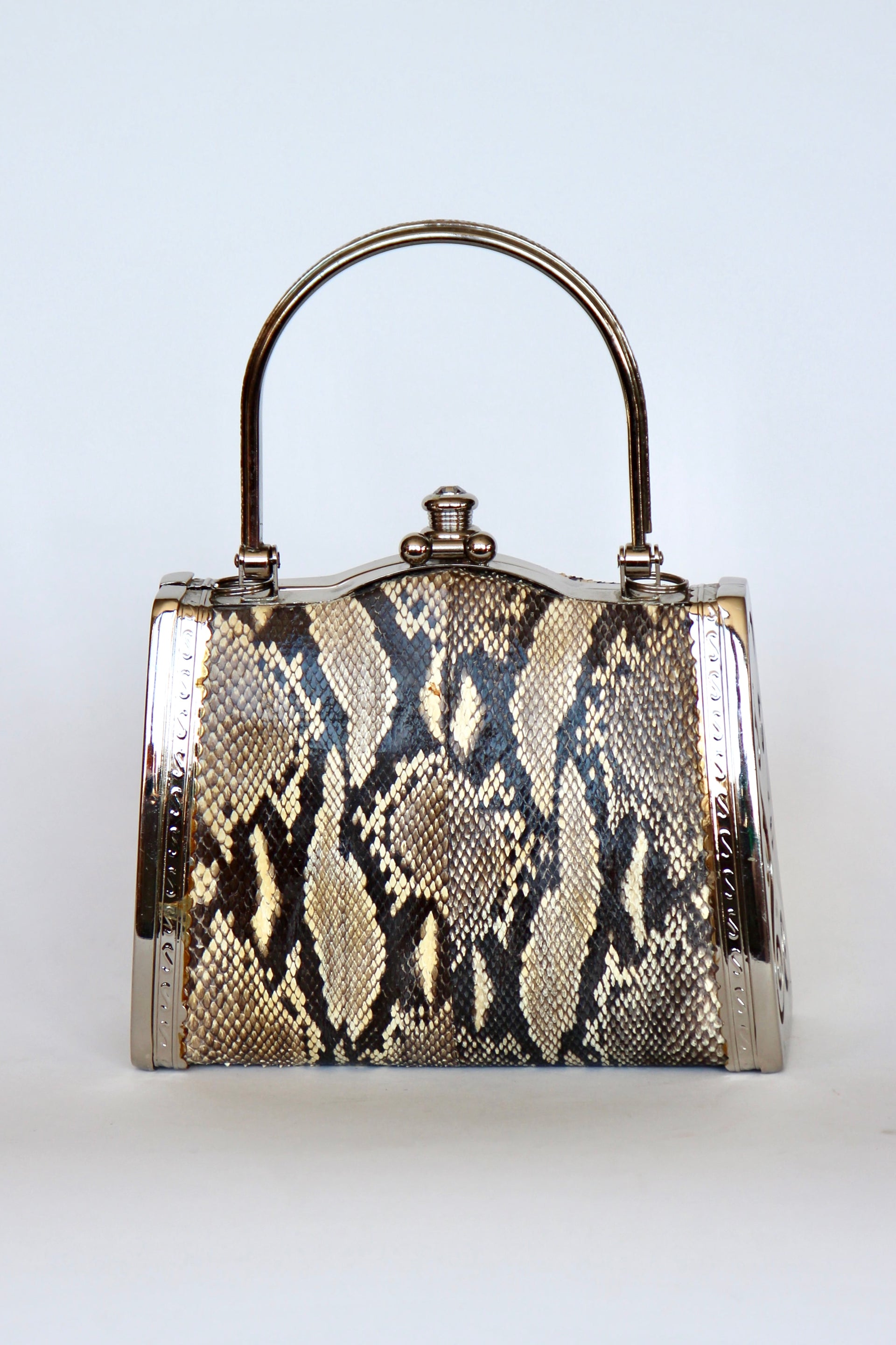 Vintage Snakeskin Top Handle Bag